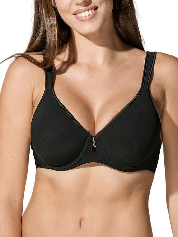 Soutien-gorge minimiseur balconnet Secret Sense Luna Splendida noir