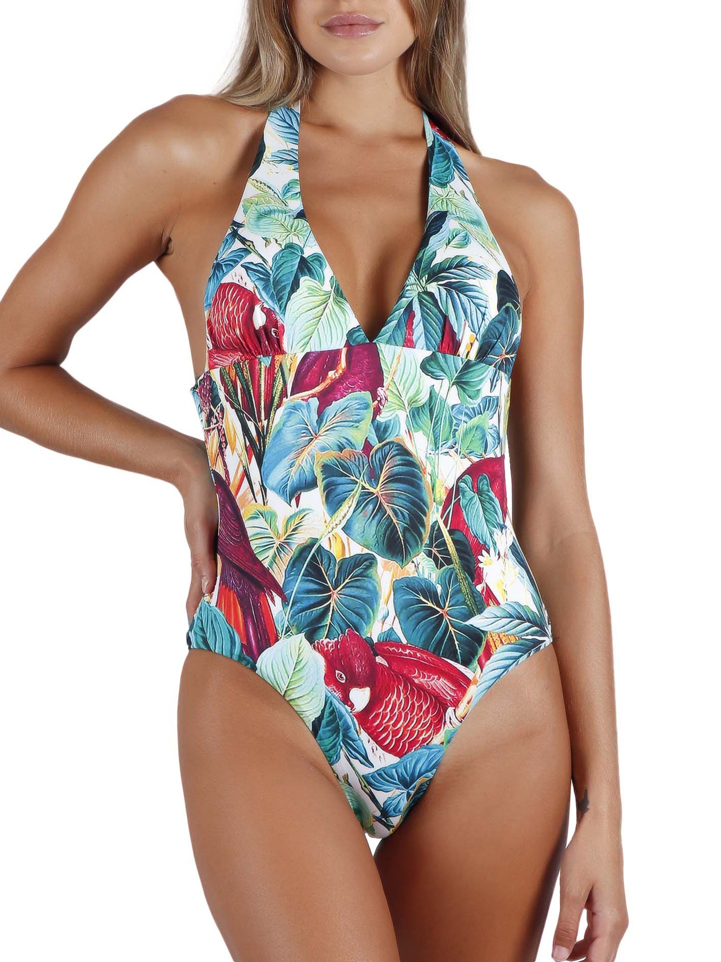 Maillot de bain 1 pièce dos nu préformé Tropical Admas