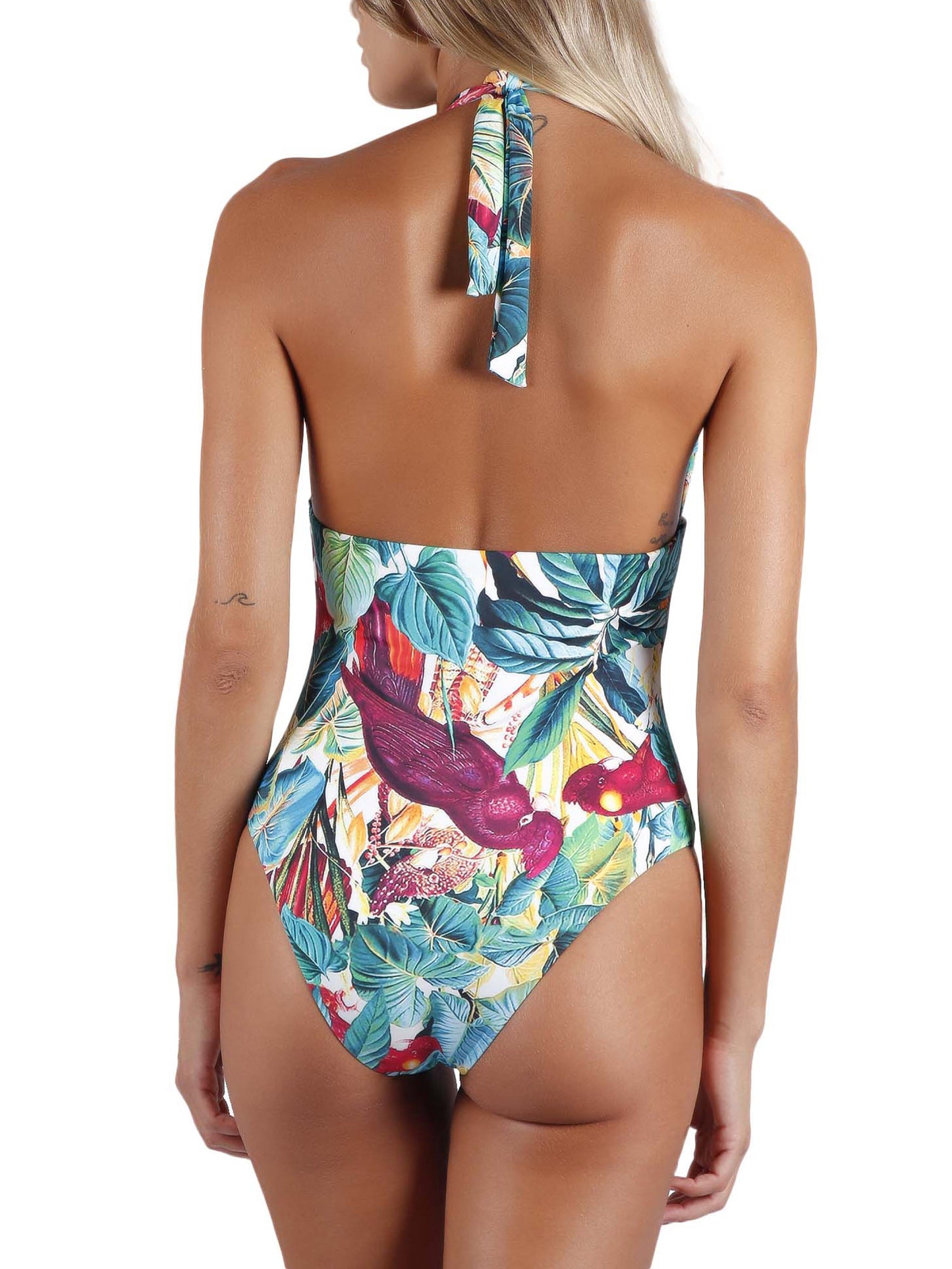 Maillot de bain 1 pièce dos nu préformé Tropical Admas