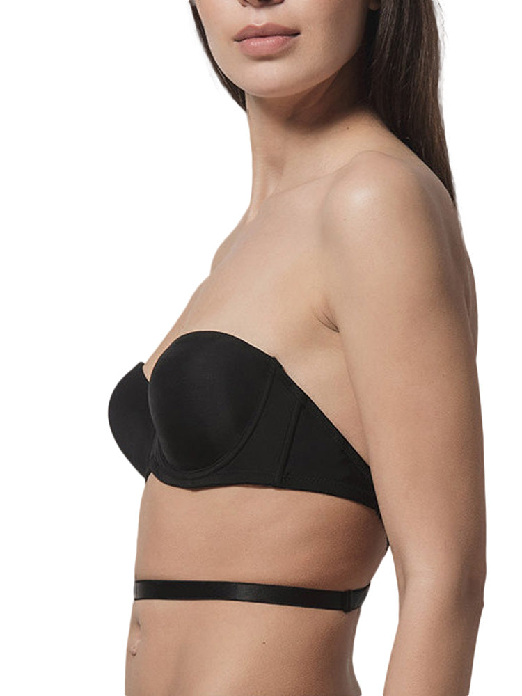 Soutien-gorge bandeau multi-positions Secret Luna Splendida noir