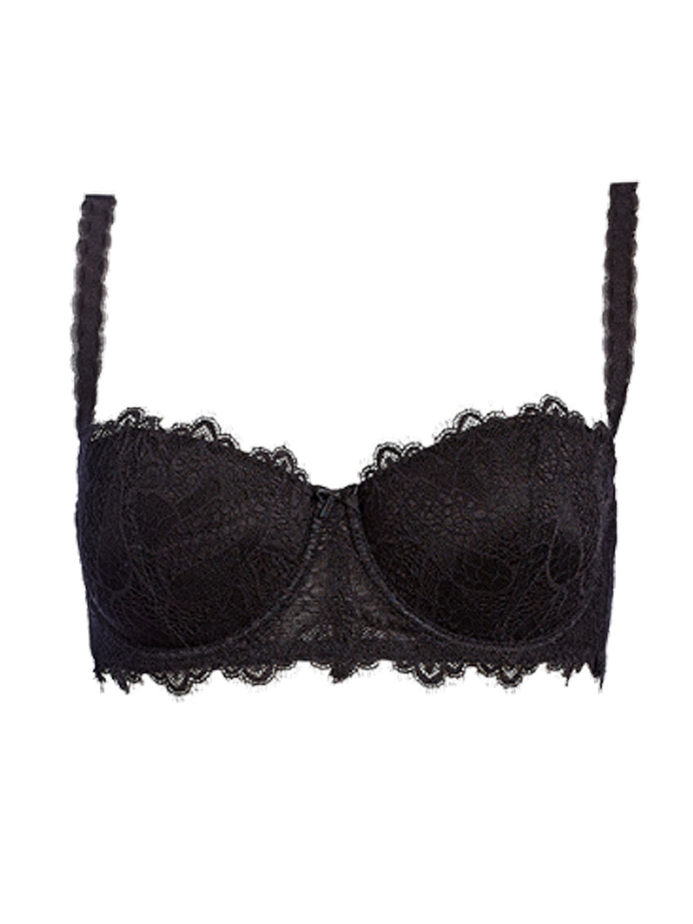 Soutien-gorge balconnet Orchidea noir Luna Splendida