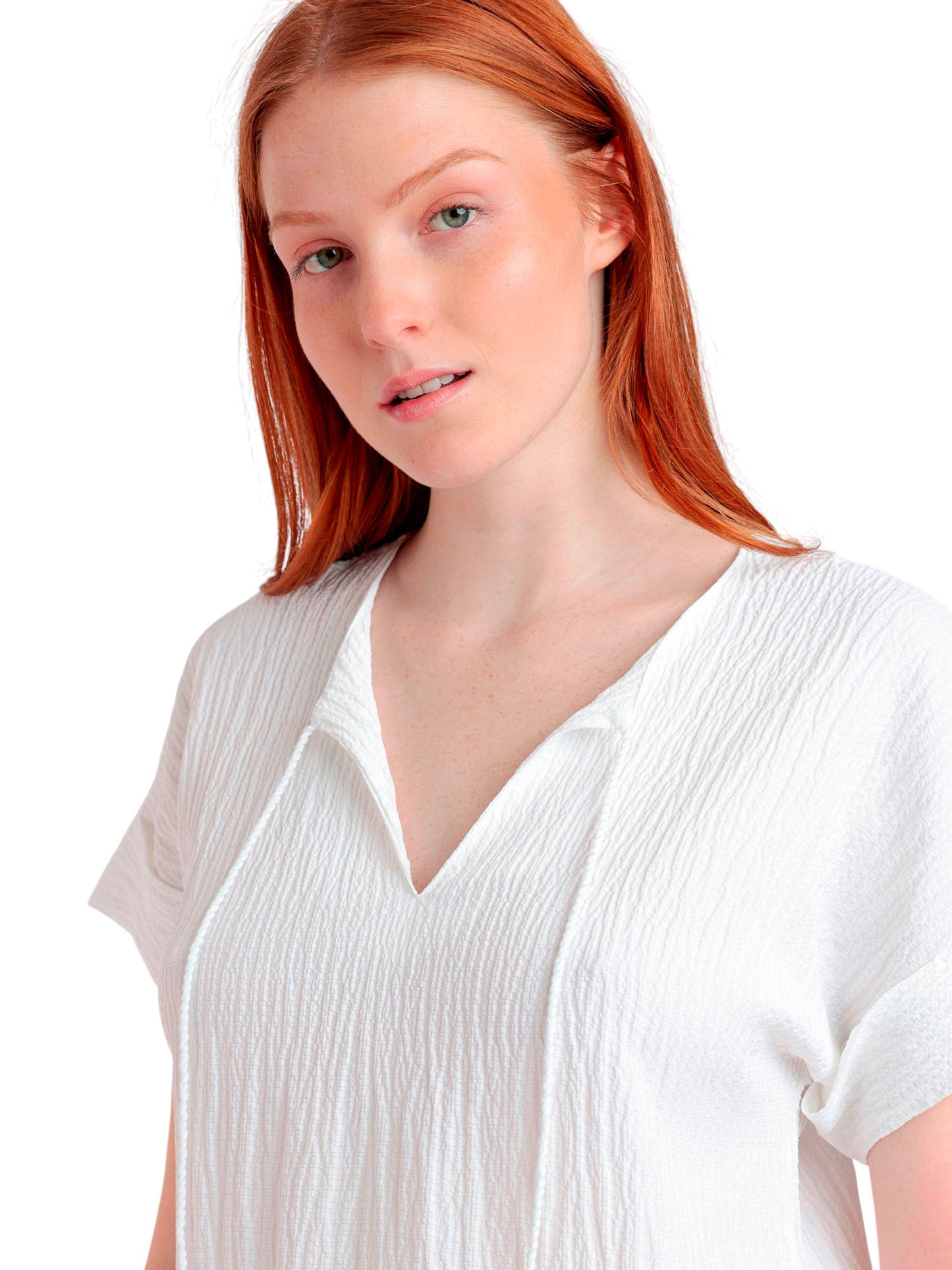 Robe estivale manches courtes Linen Style Admas
