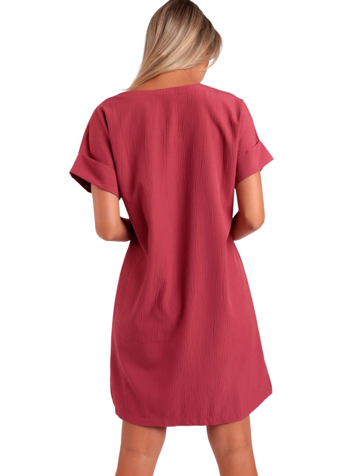 Robe estivale manches courtes Linen Style Admas