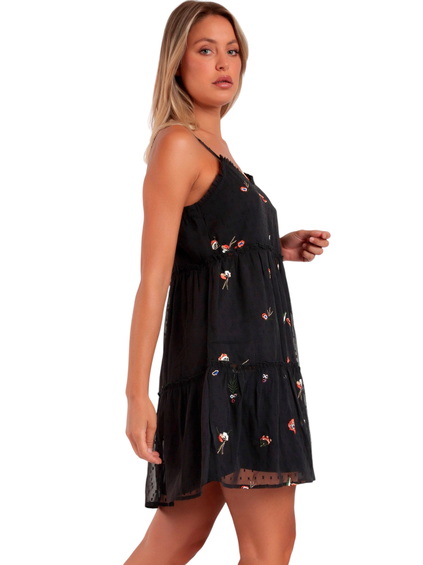 Robe estivale fines bretelles Oriental Flowers Admas