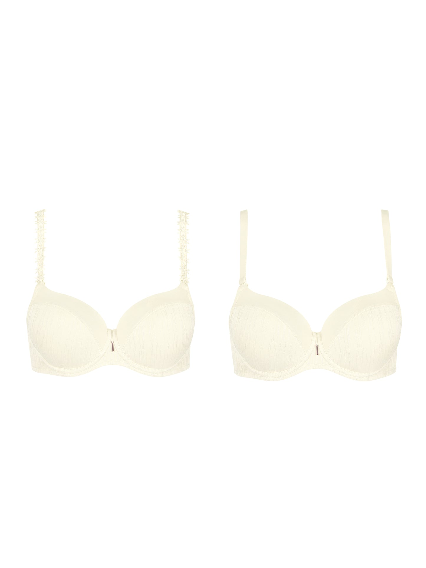 Soutien-gorge préformé bretelles doubles Gracia bonnets B à E ivoire Lisca