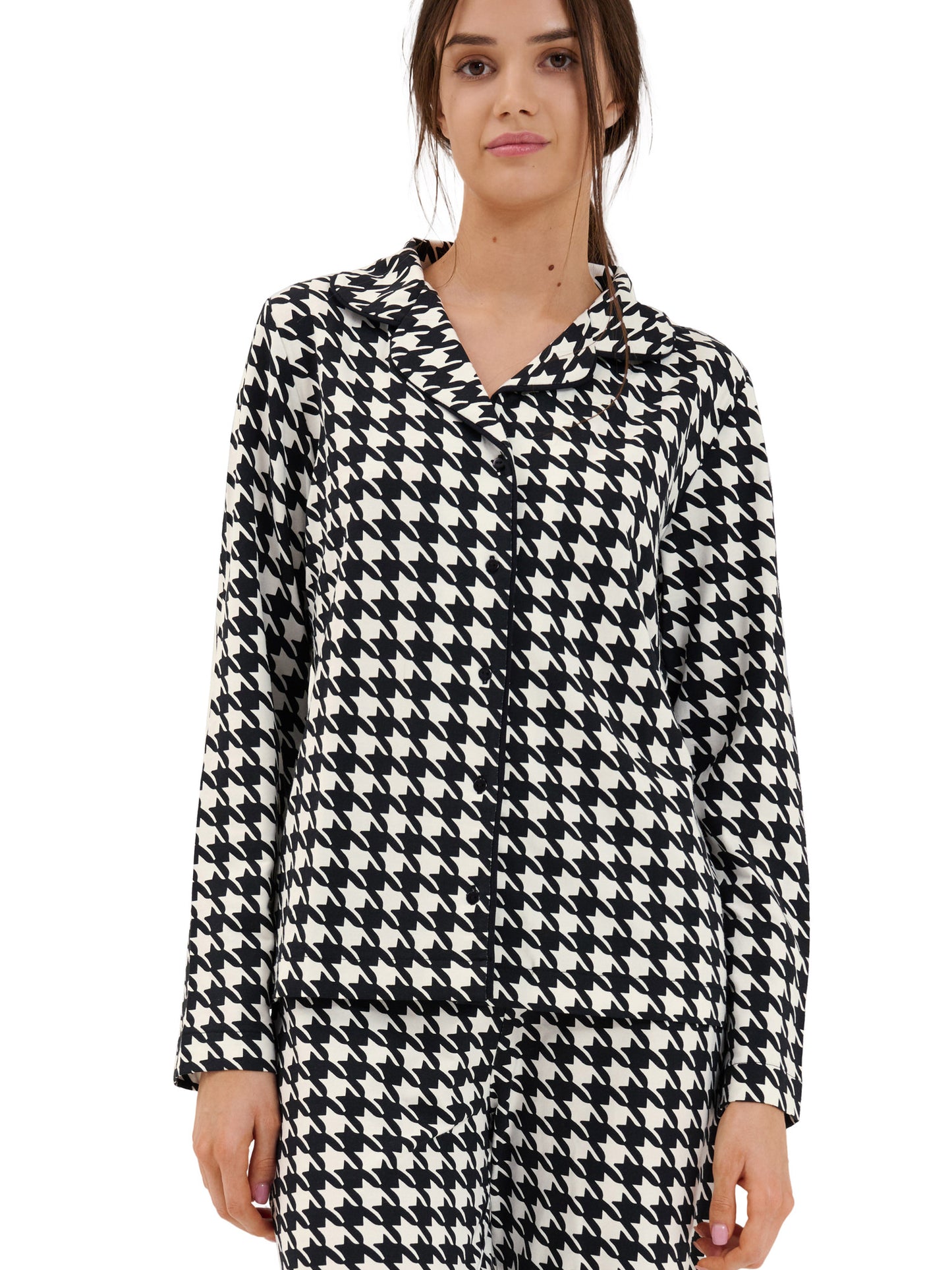 Haut pyjama chemise manches longues Mia Lisca