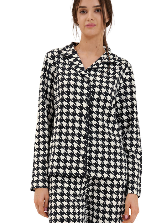 Haut pyjama chemise manches longues Mia Lisca
