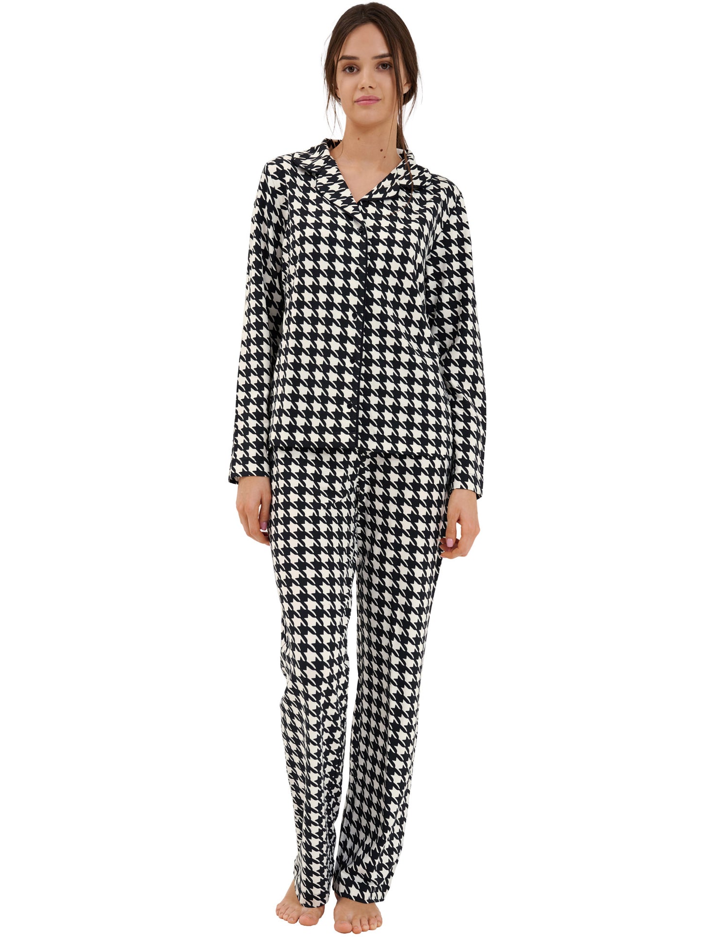 Haut pyjama chemise manches longues Mia Lisca
