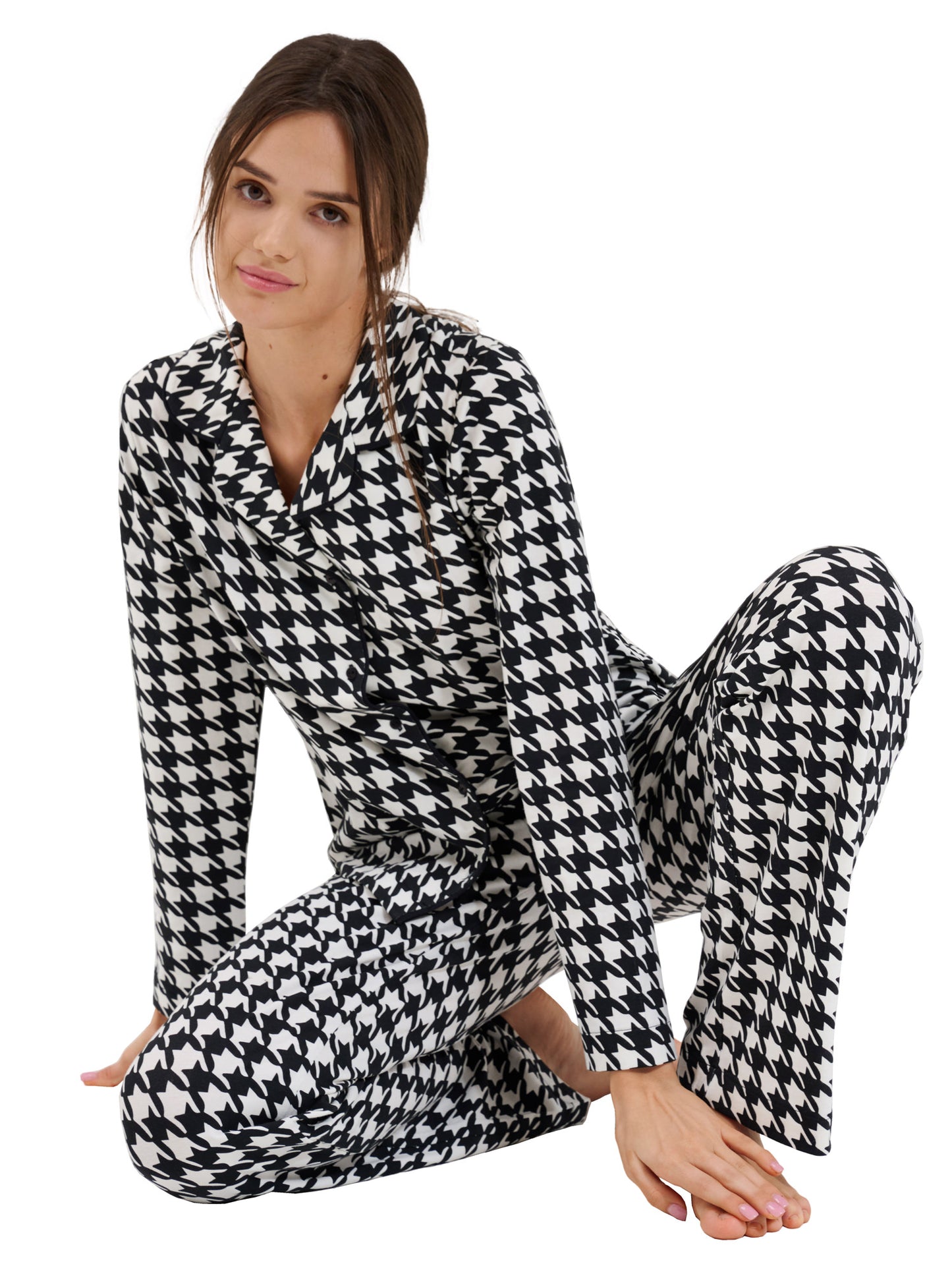 Haut pyjama chemise manches longues Mia Lisca