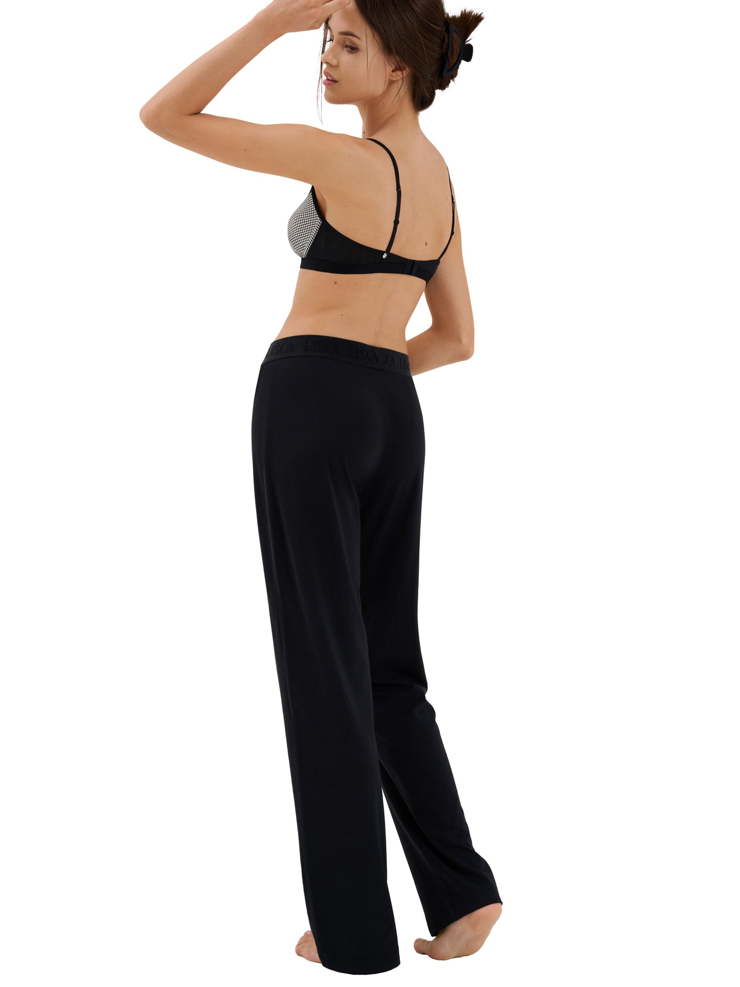 Bas pyjama pantalon long Mia Lisca Noir