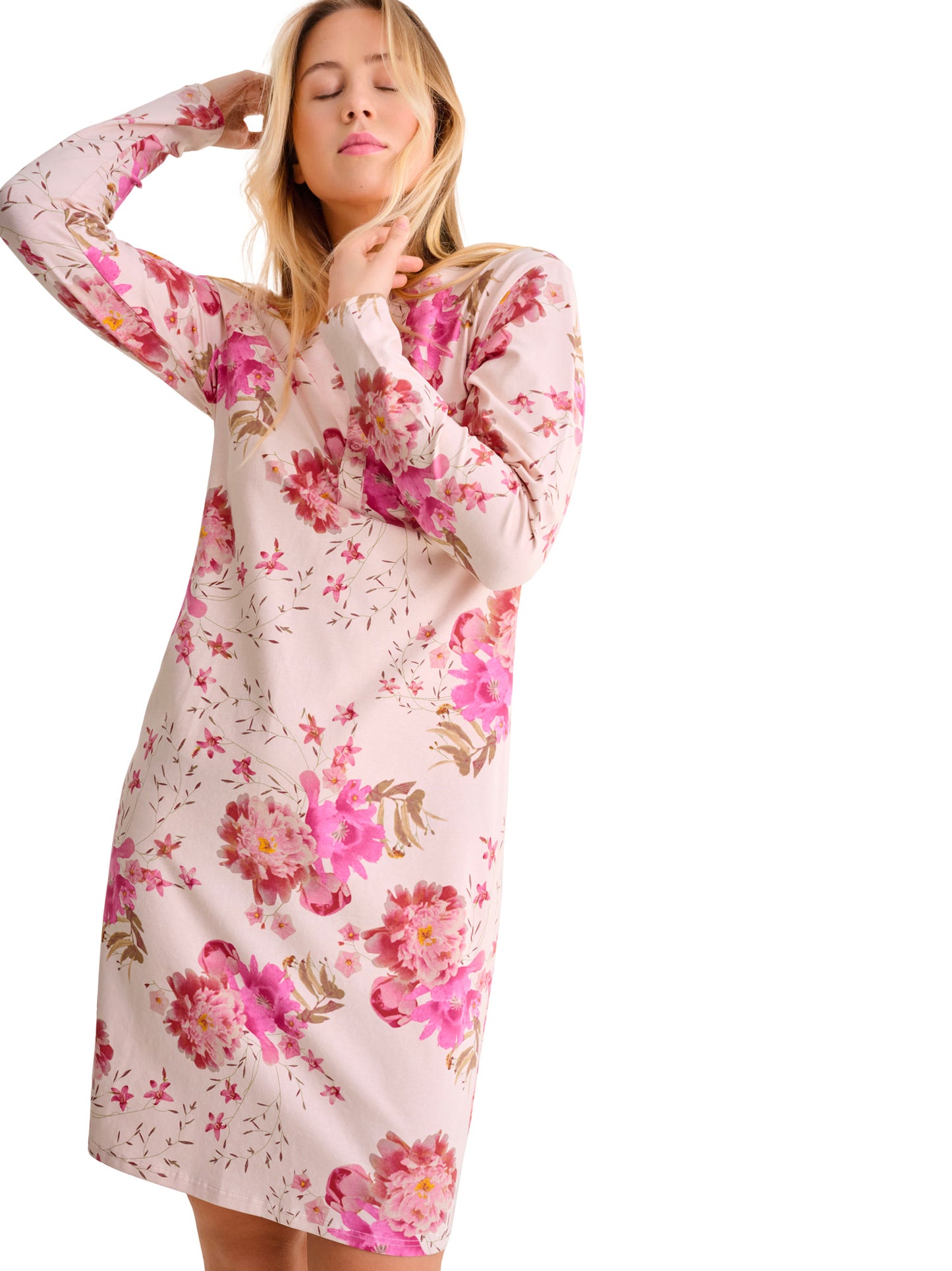 Chemise de nuit manches longues ROBIN Lisca