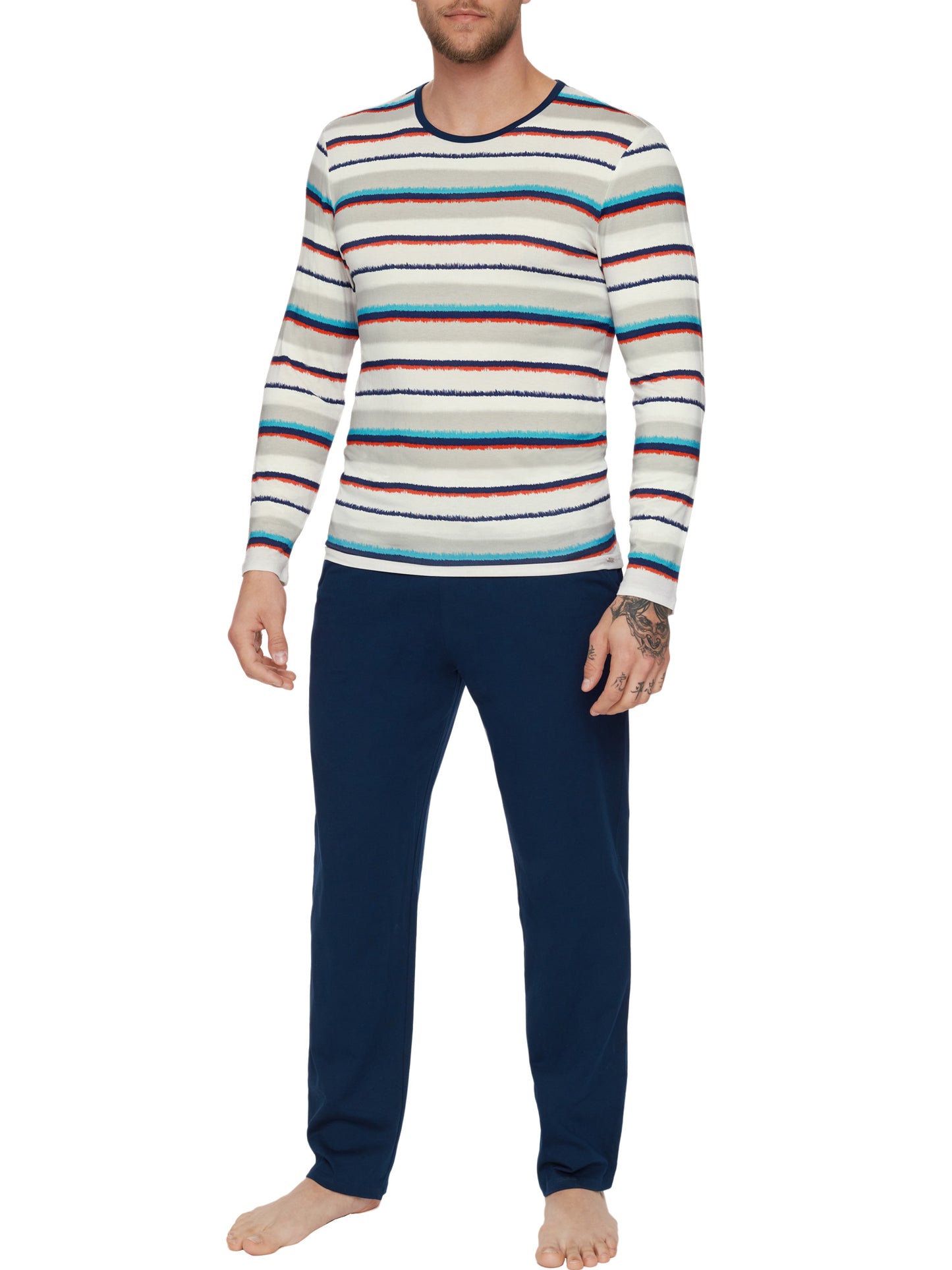 Pyjama tenue d'intérieur pantalon top manches longues Mars Lisca Men