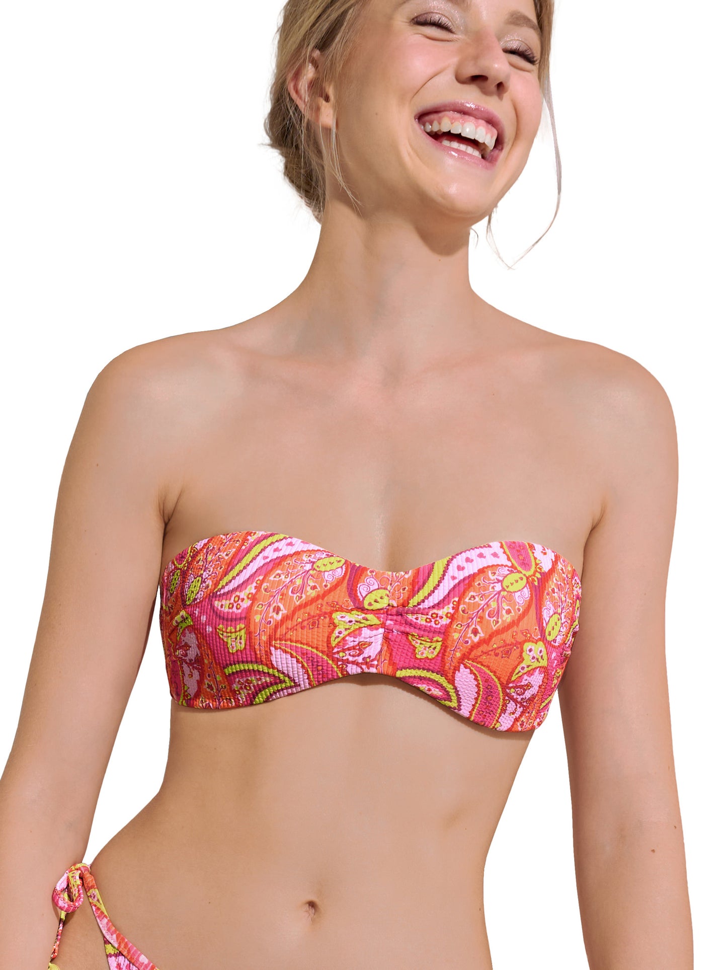 Haut maillot de bain bandeau préformé sans armatures Kavala Lisca Cheek