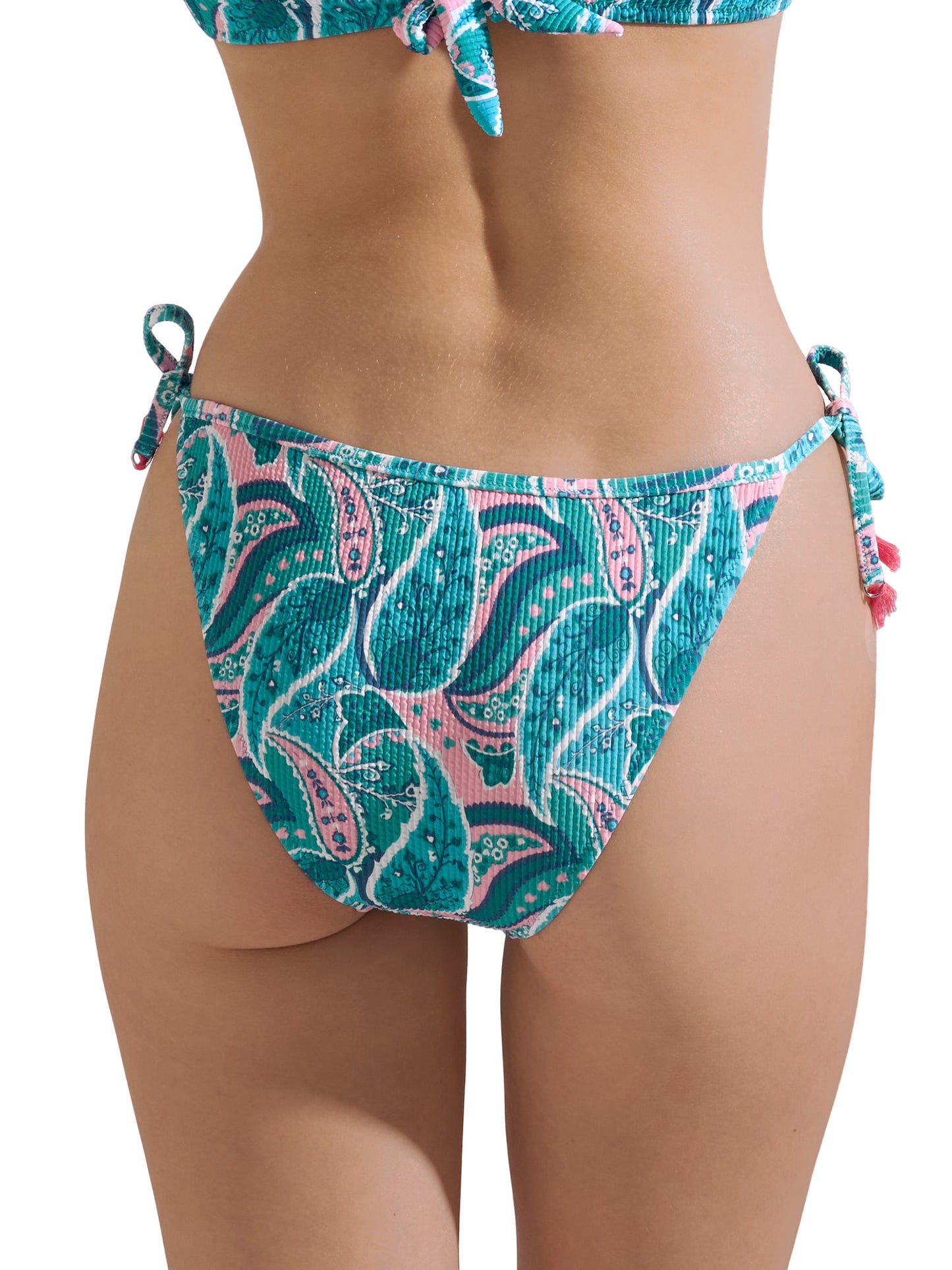 Bas maillot slip de bain taille basse à nouettes Kavala Lisca Cheek