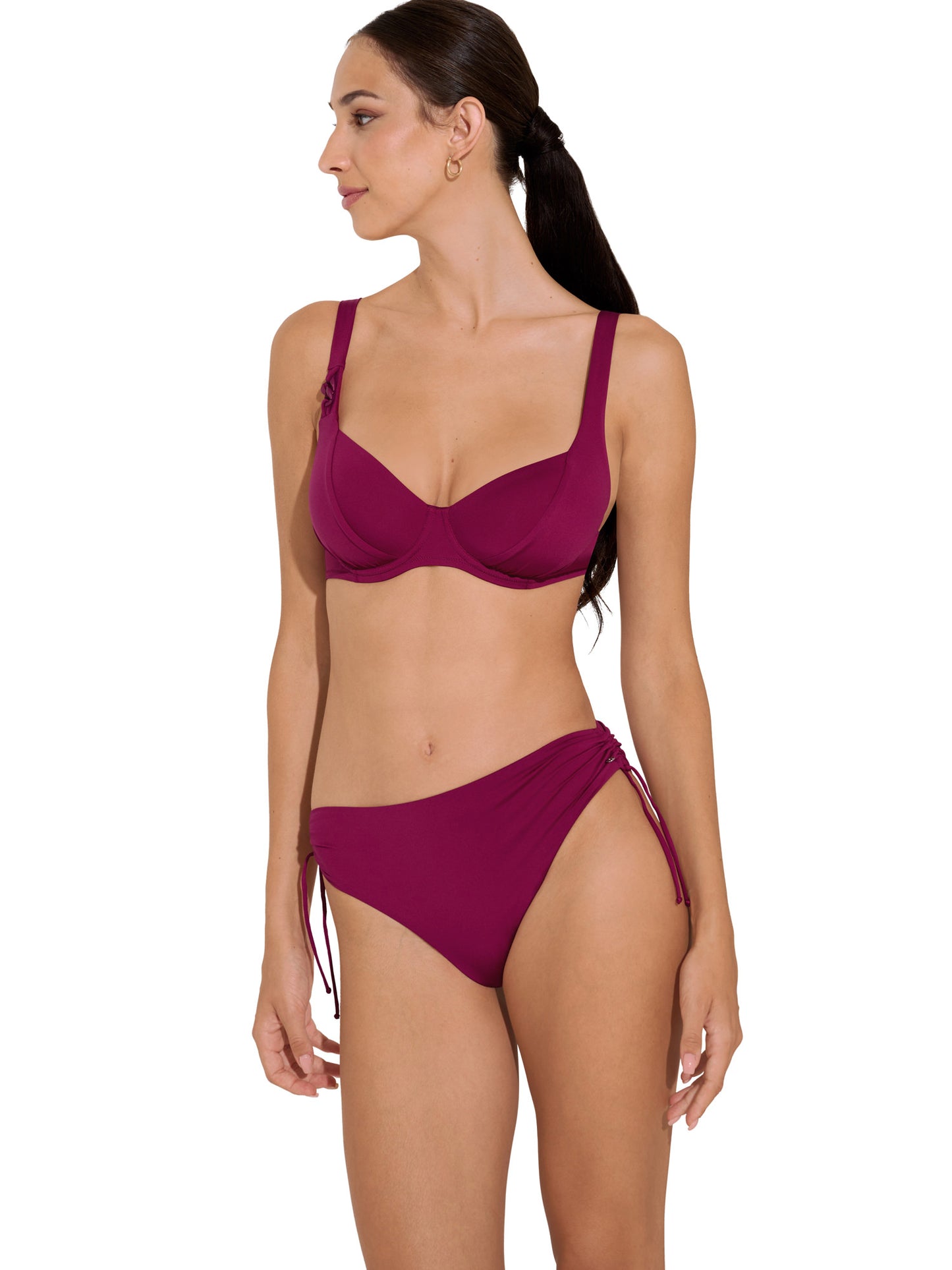 Bas maillot slip de bain taille haute côtés réglables Palma Lisca