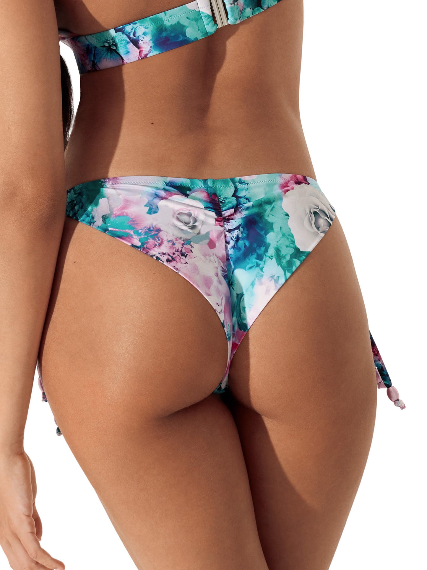 Bas maillot slip de bain taille basse à nouettes Japan Lisca