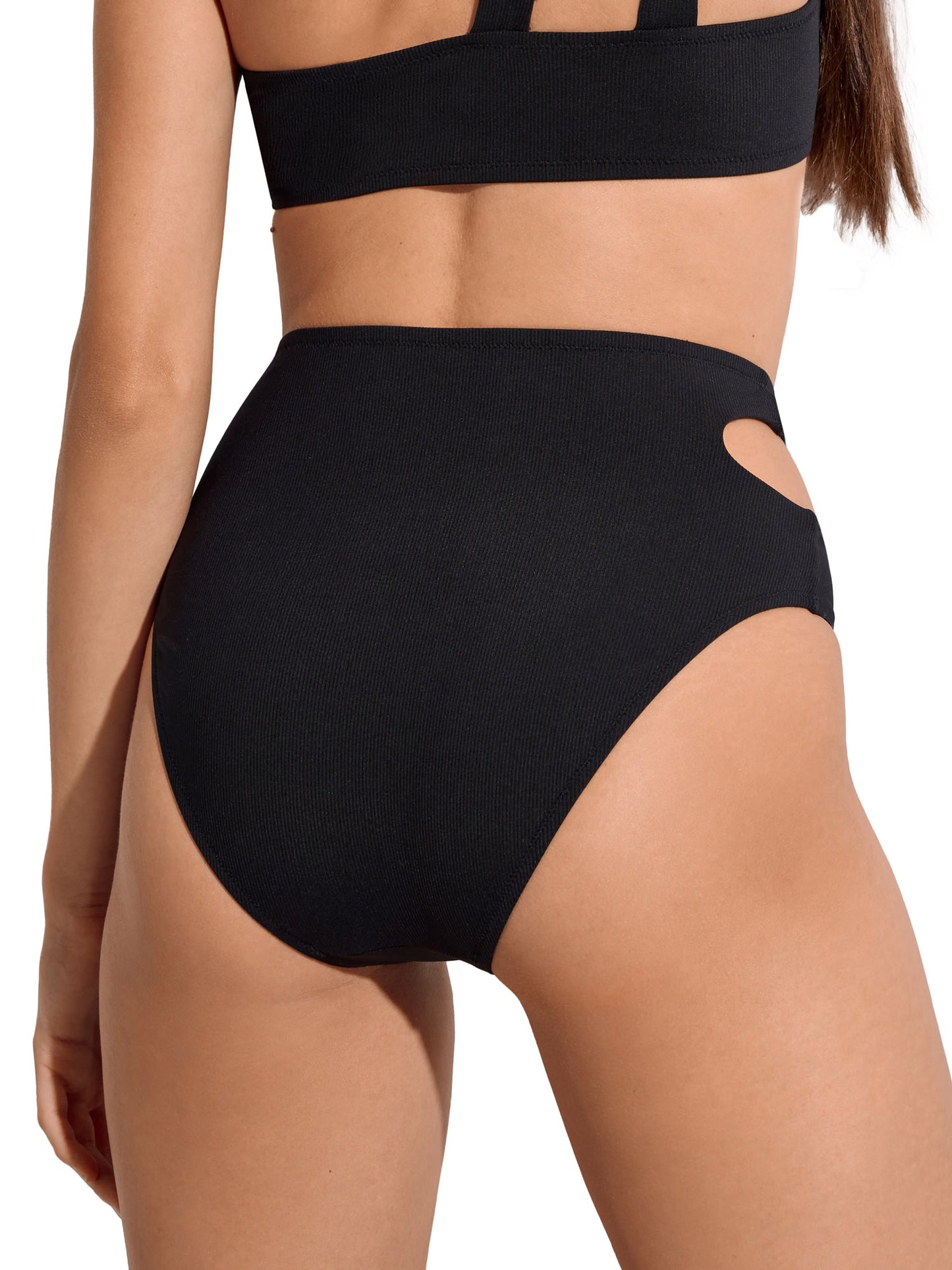 Bas maillot slip de bain asymétrique échancré taille haute Normandie Lisca