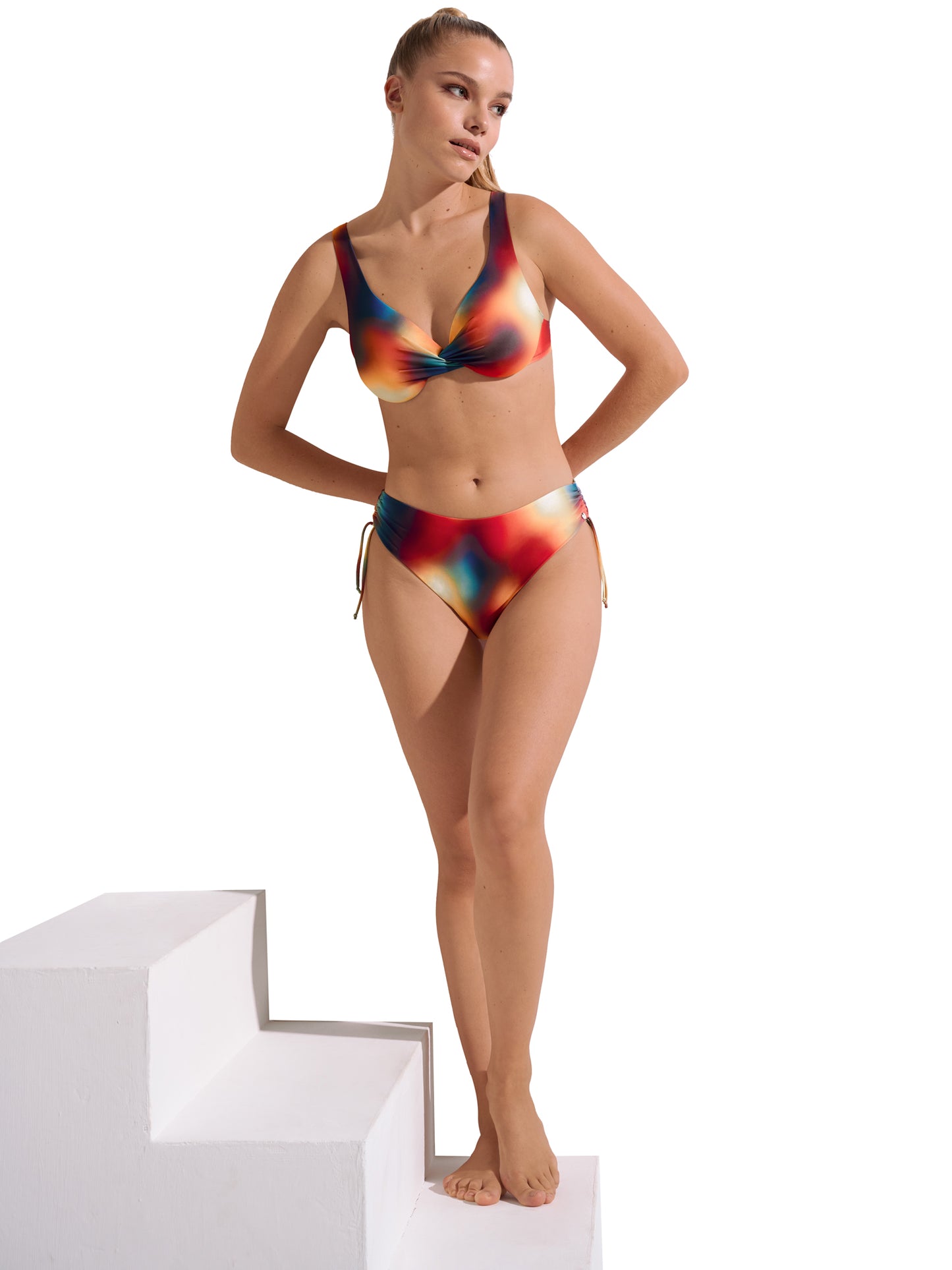 Bas maillot slip de bain taille haute côtés réglables Olympia Lisca