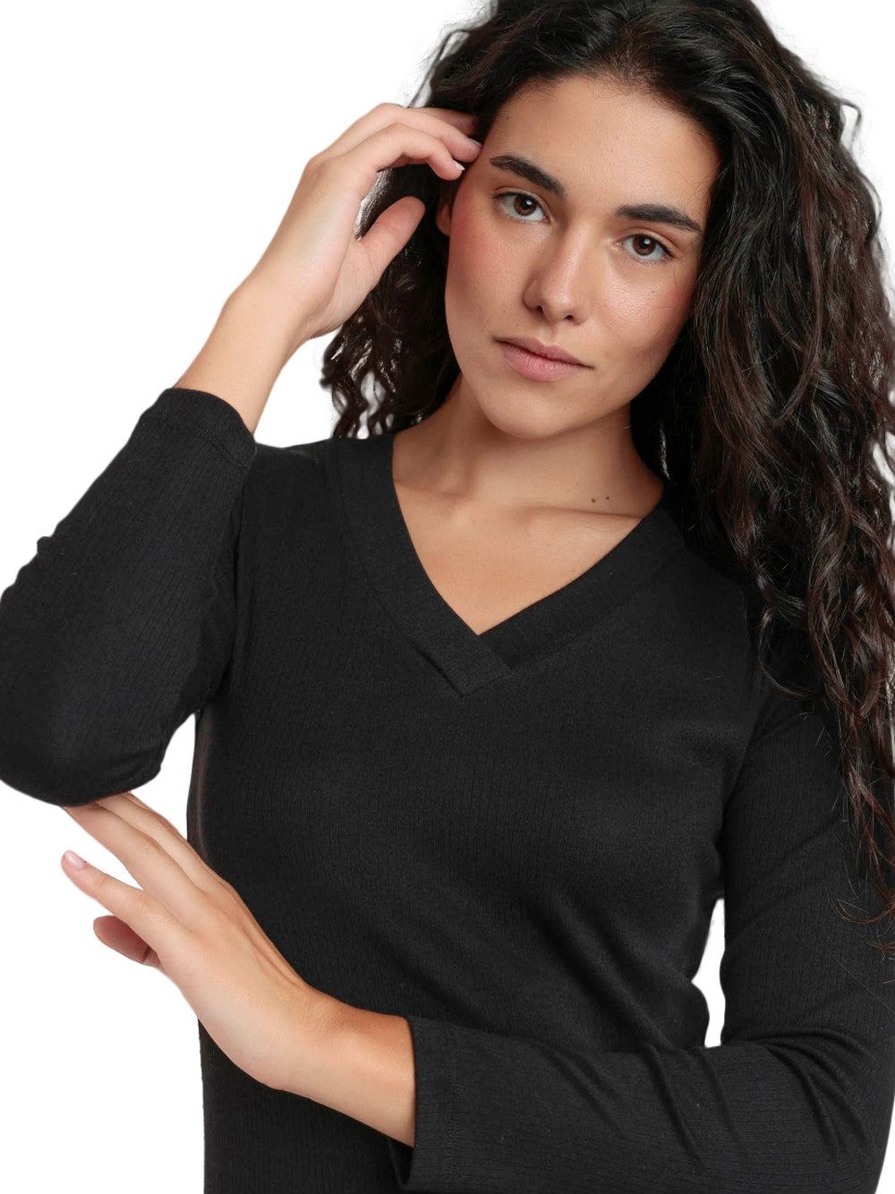 Top manches longues col V Pico Admas