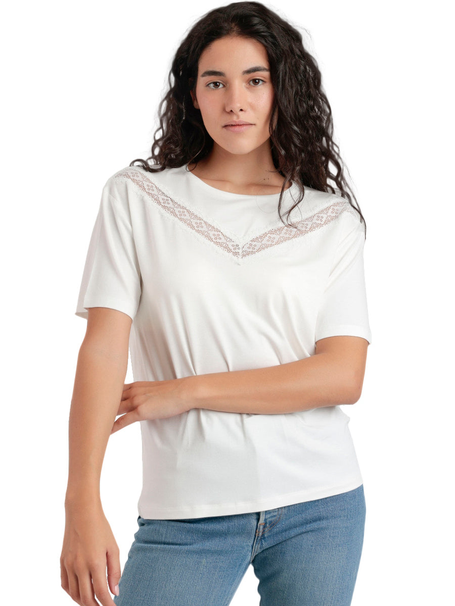 T-shirt à manches courtes CHEST LACE Admas