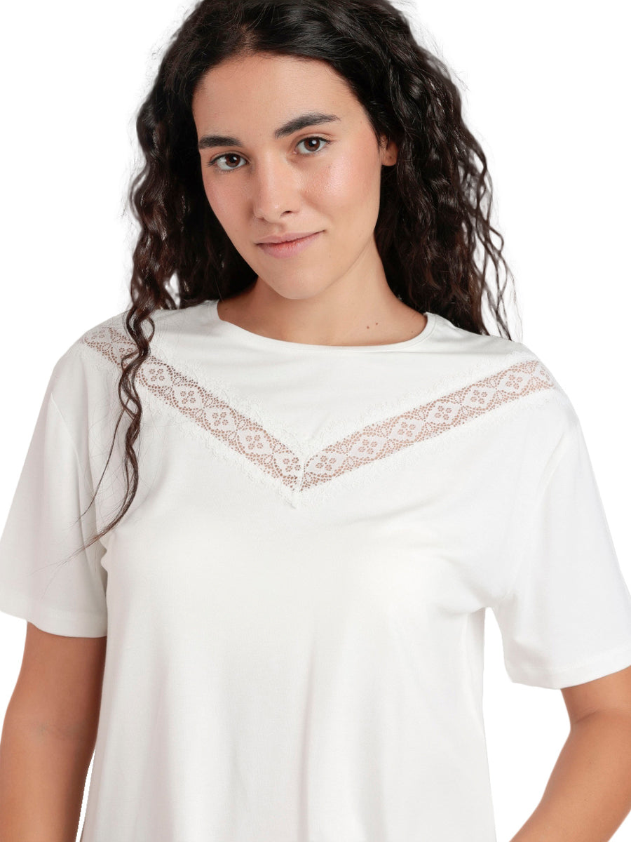 T-shirt à manches courtes CHEST LACE Admas