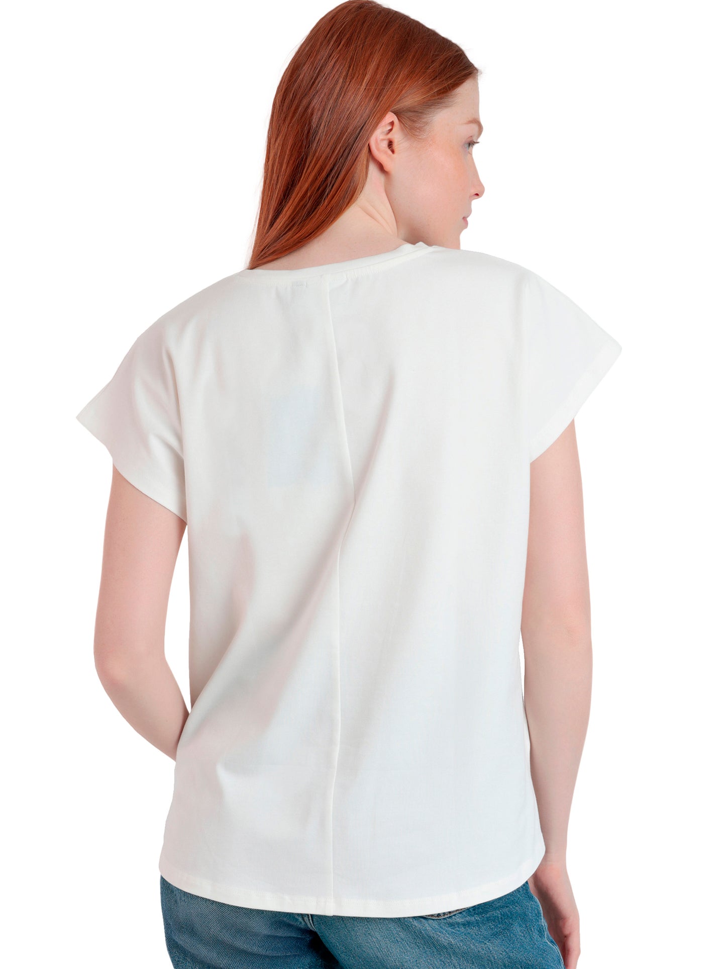T-shirt manches courtes Flor Aplicada Admas