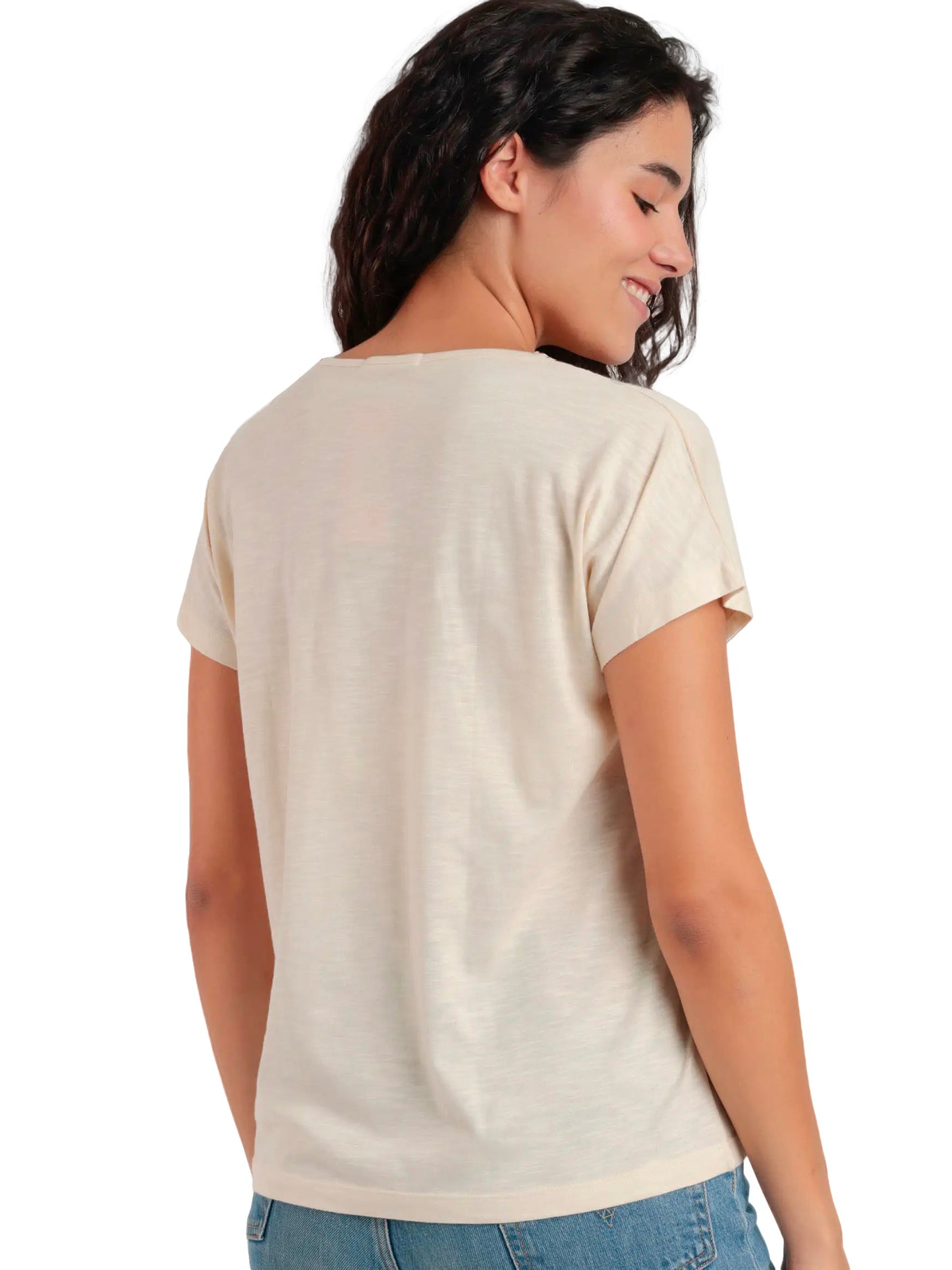 T-shirt manches courtes col V Mexico Admas