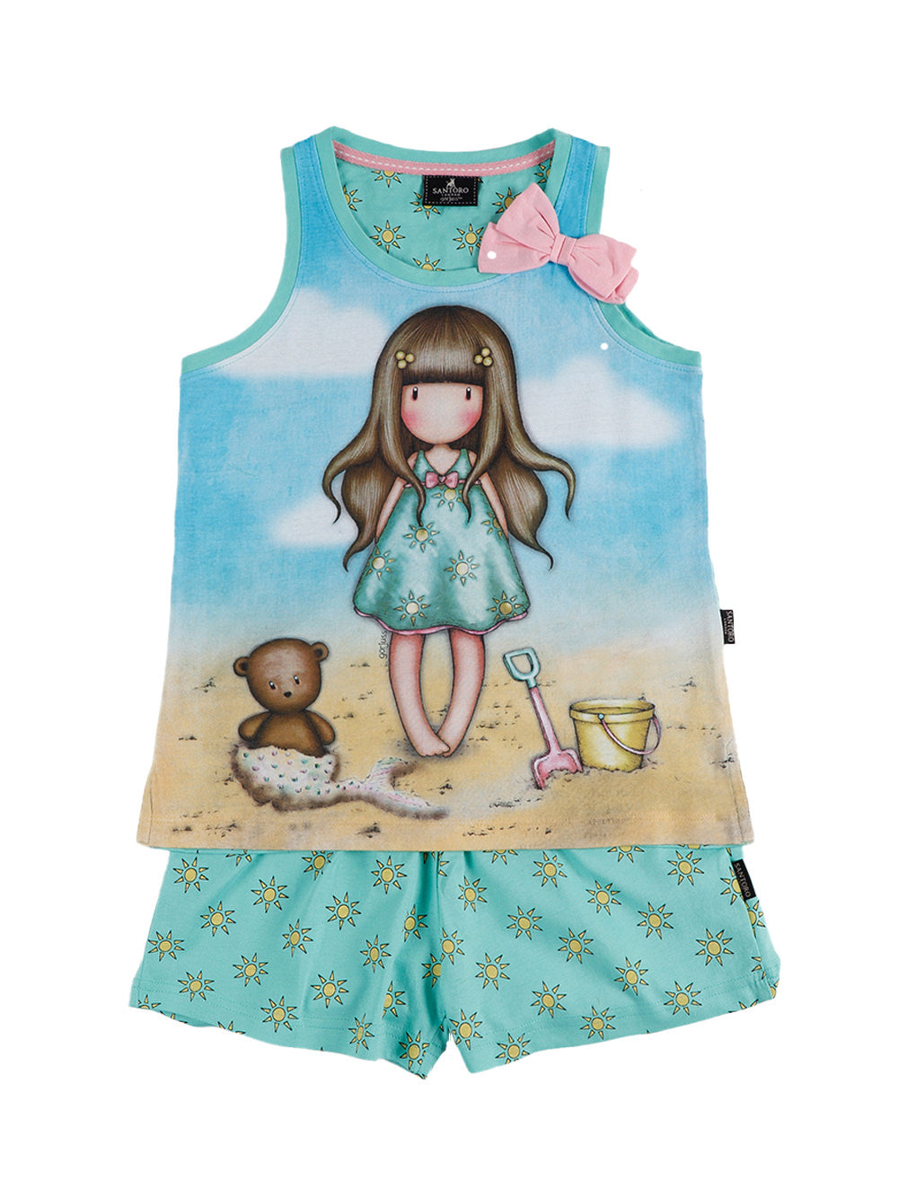 Pyjama fille short débardeur Hello Summer Santoro Admas