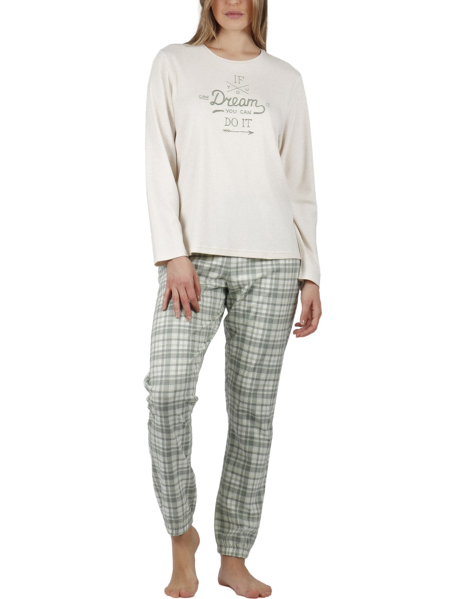 Pyjama tenue d'intérieur pantalon top manches longues If You Dream Admas
