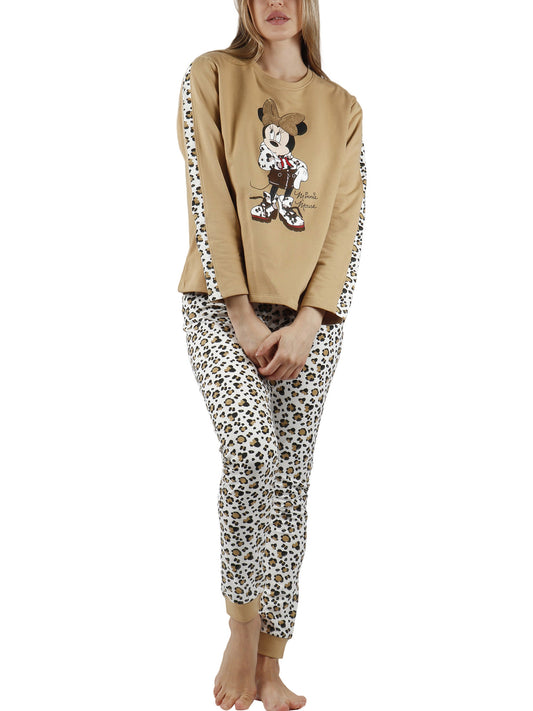 Pyjama tenue pantalon top manches longues Minnie Leopardo Disney Admas