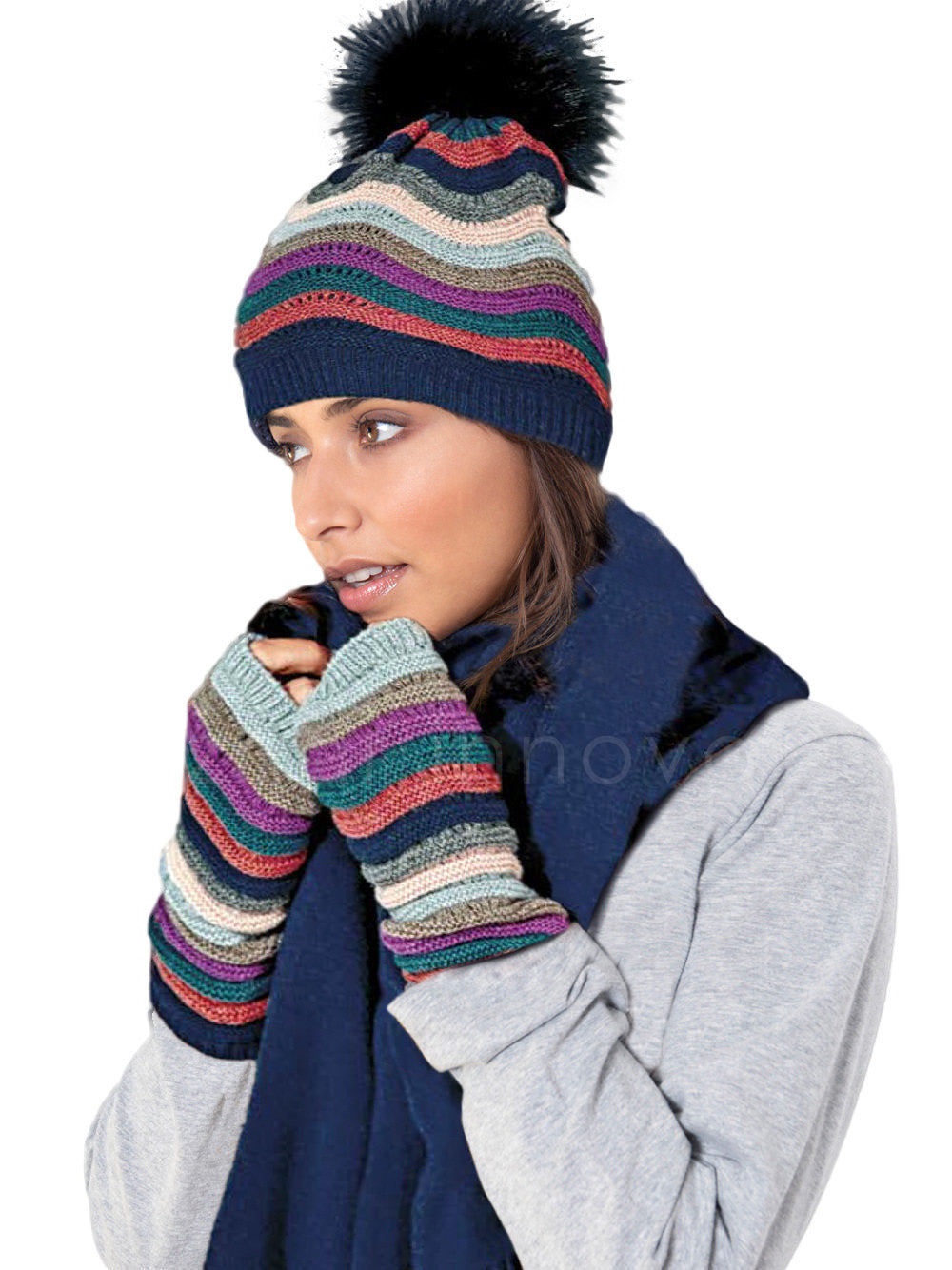 Echarpe douce bleu Admas