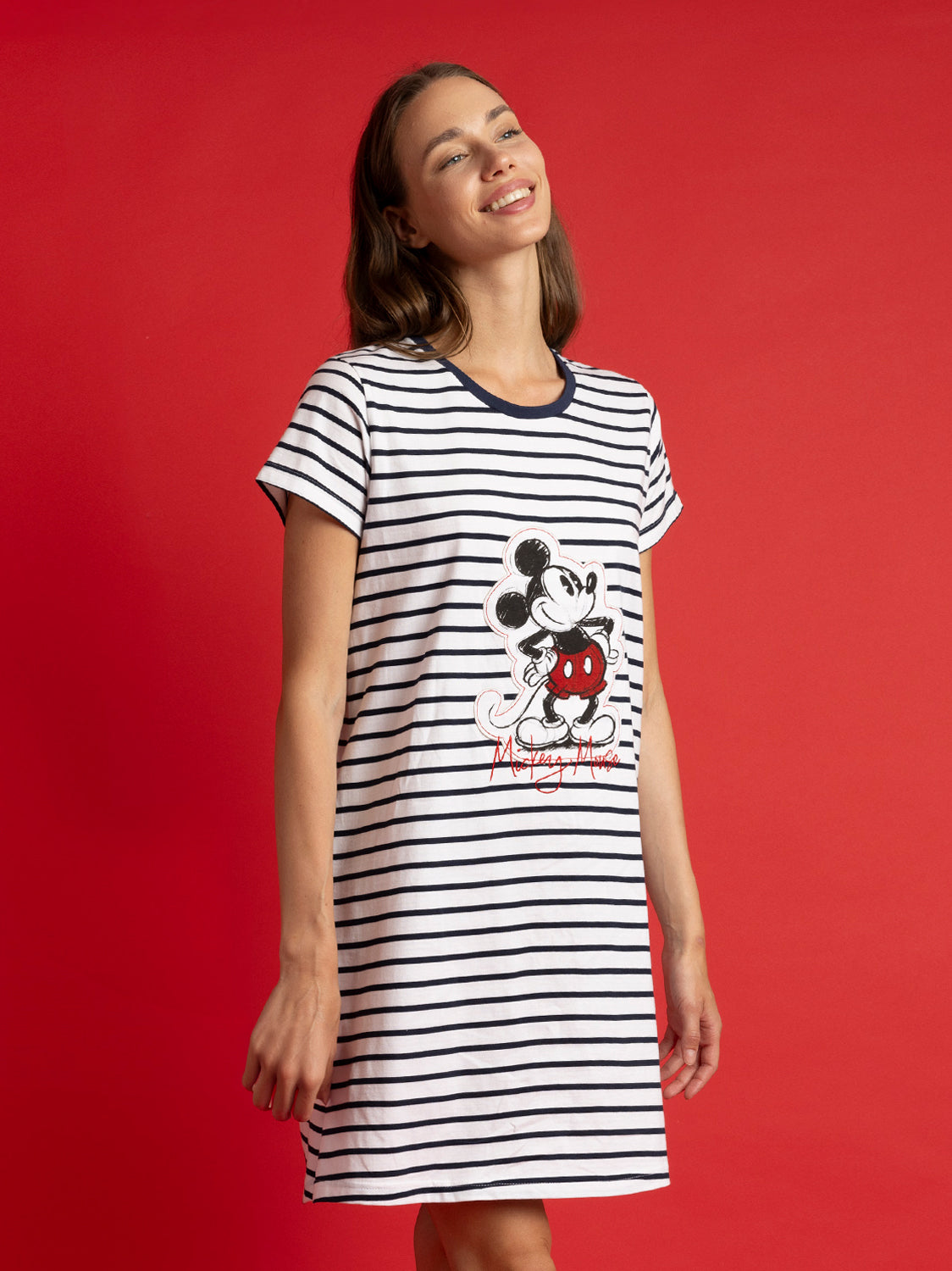 Chemise de nuit manches courtes Mickey Patch Disney Admas