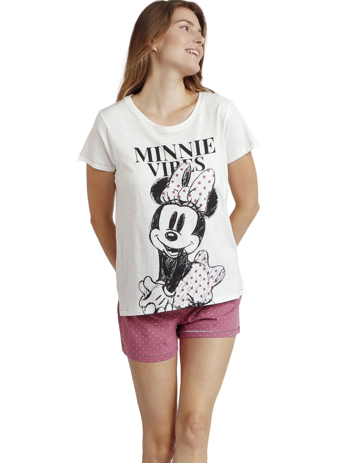 Pyjama short t-shirt Dots And Sketches Disney Admas