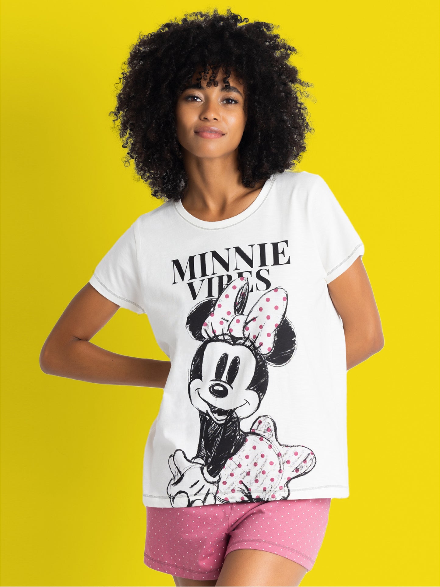 Pyjama short t-shirt Dots And Sketches Disney Admas