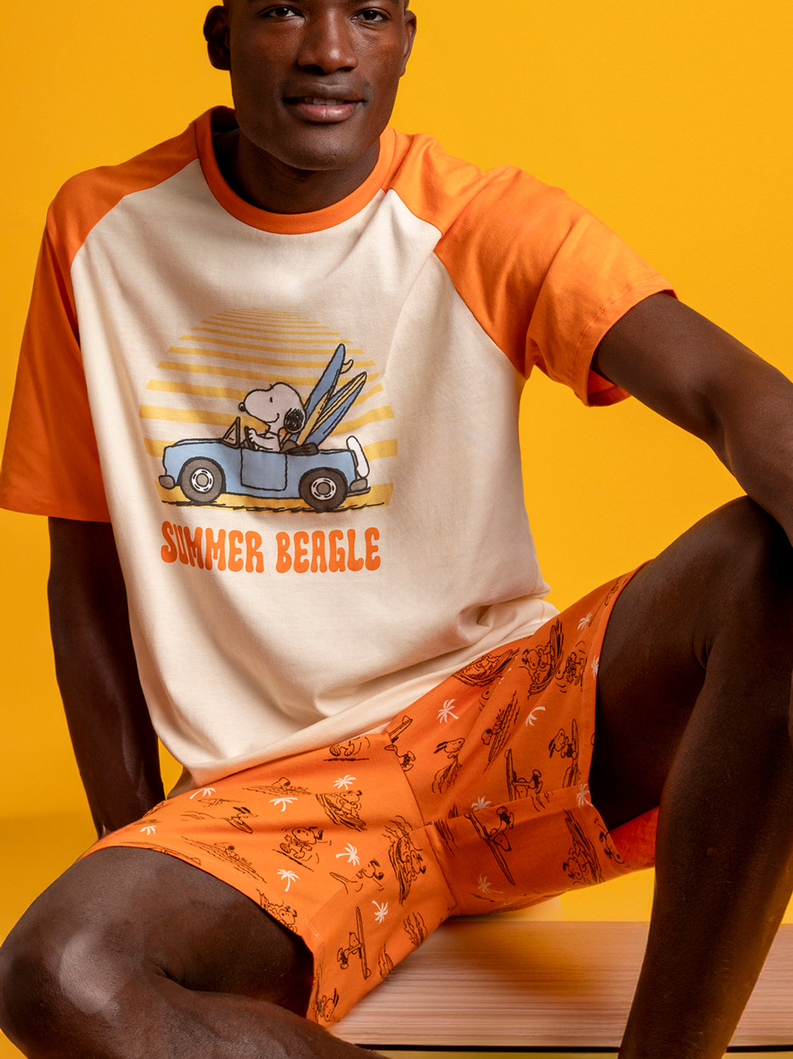 Pyjama short t-shirt Peanuts Summer Beagle Admas