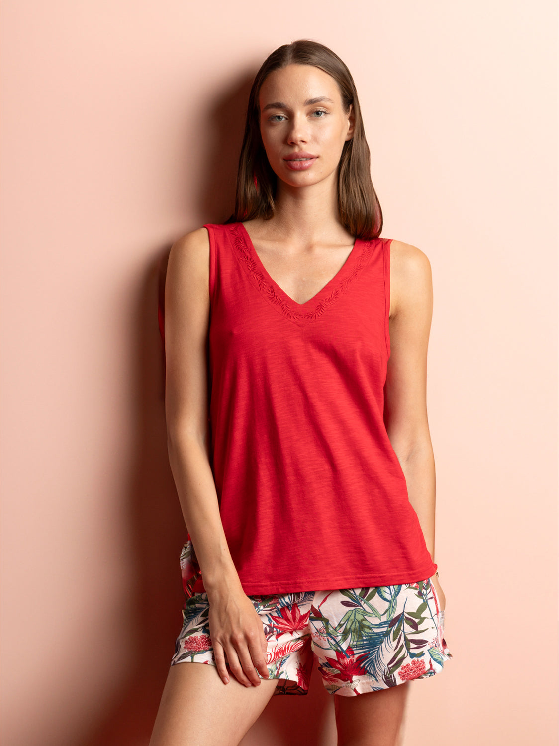 Pyjama short débardeur Tropical Spirit Admas