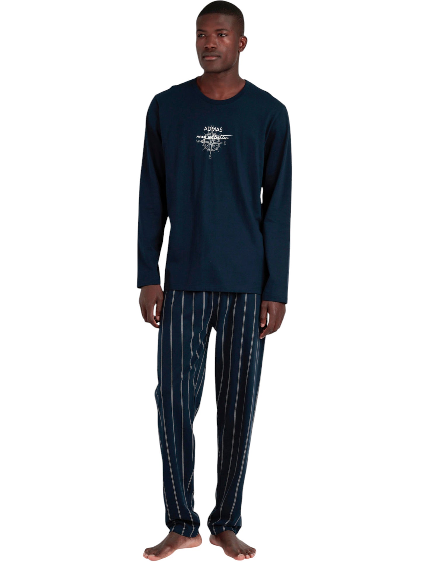 Pyjama pantalon top manches longues Navy Collection Admas
