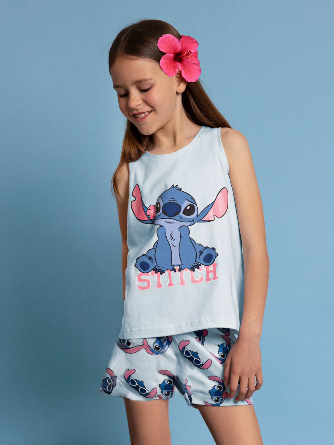 Pyjama short débardeur Stitches Disney Admas