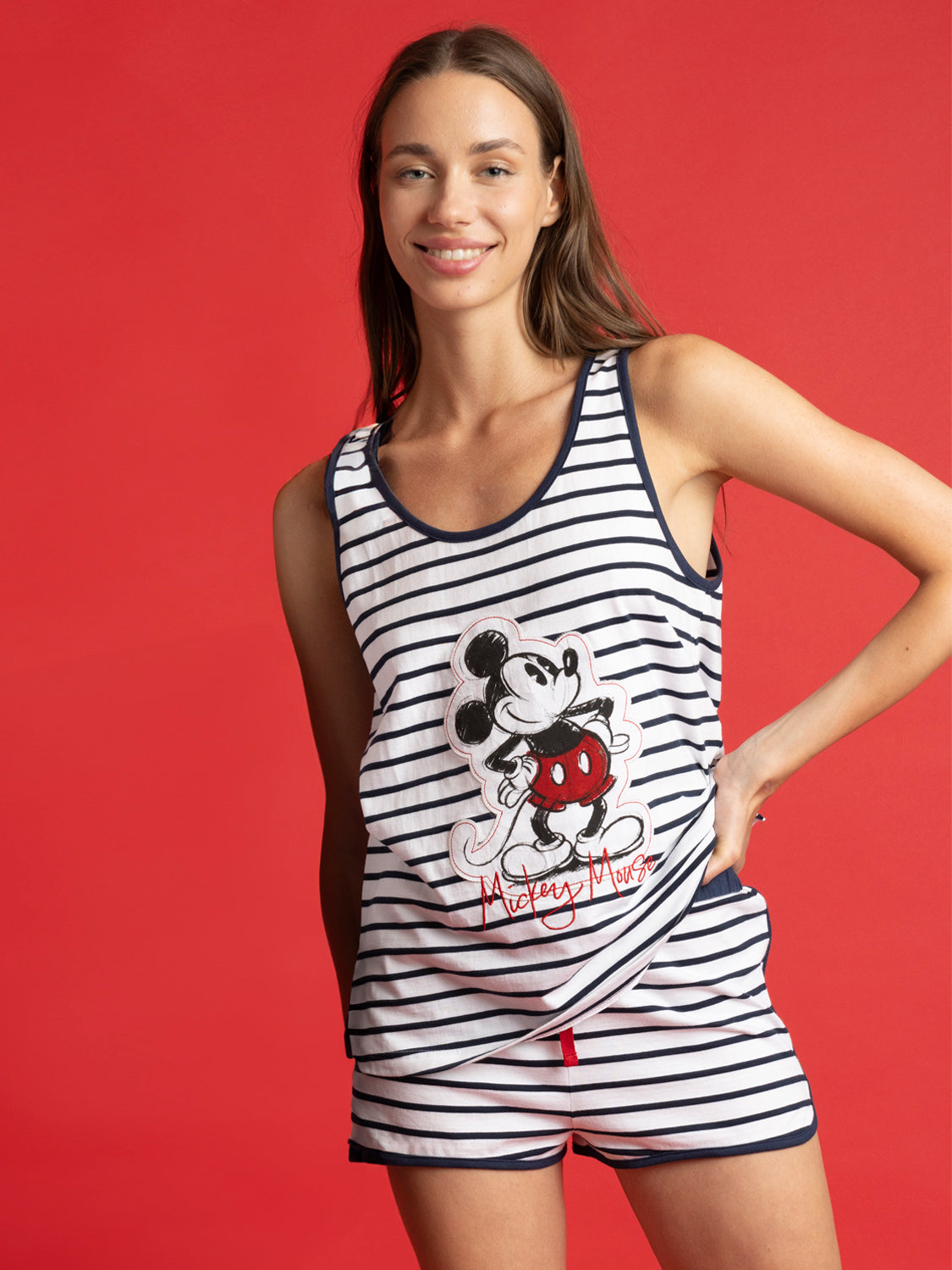 Pyjama short débardeur Mickey Patch Disney Admas