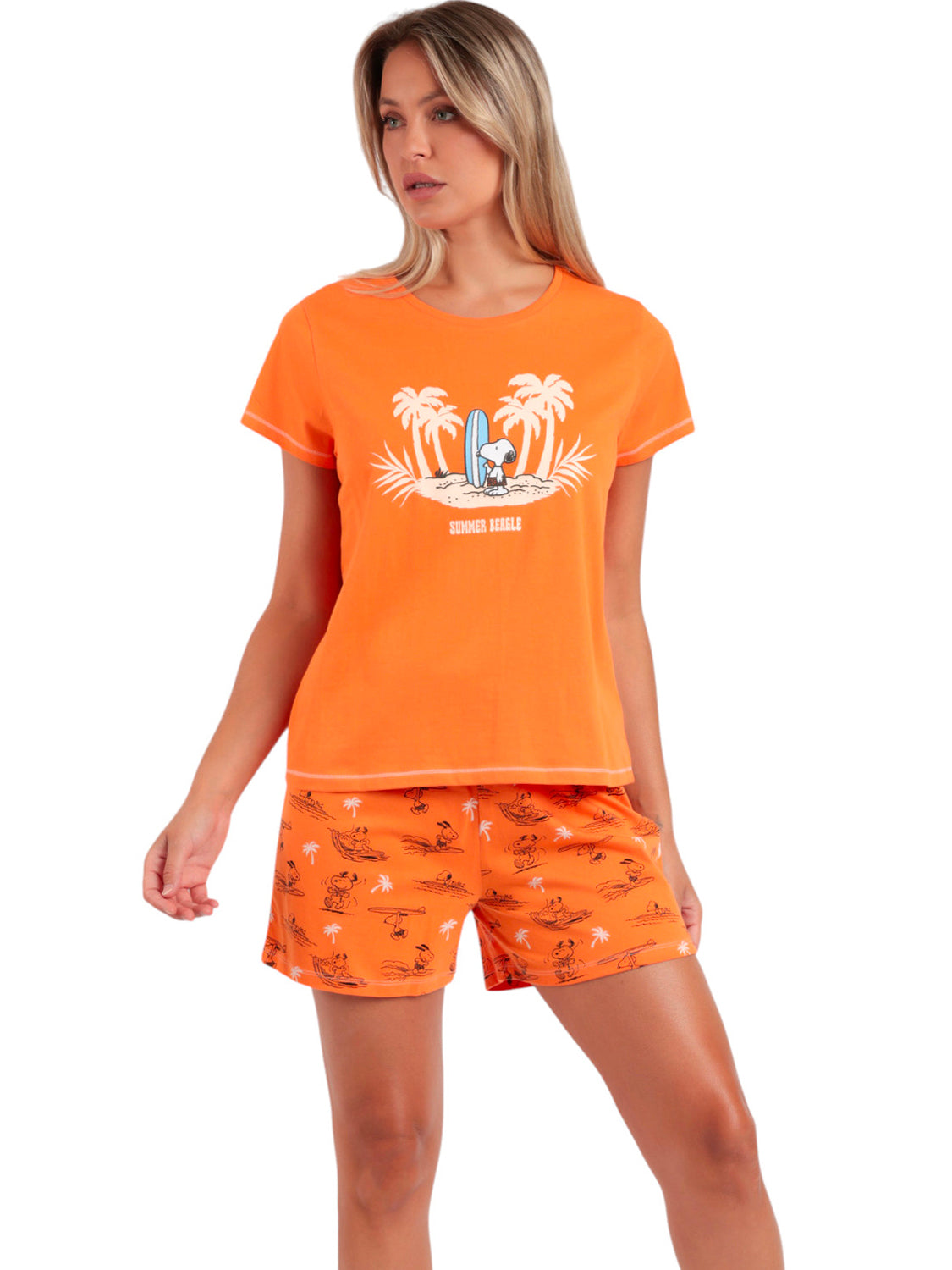 Pyjama short t-shirt Peanuts Summer Beagle Admas