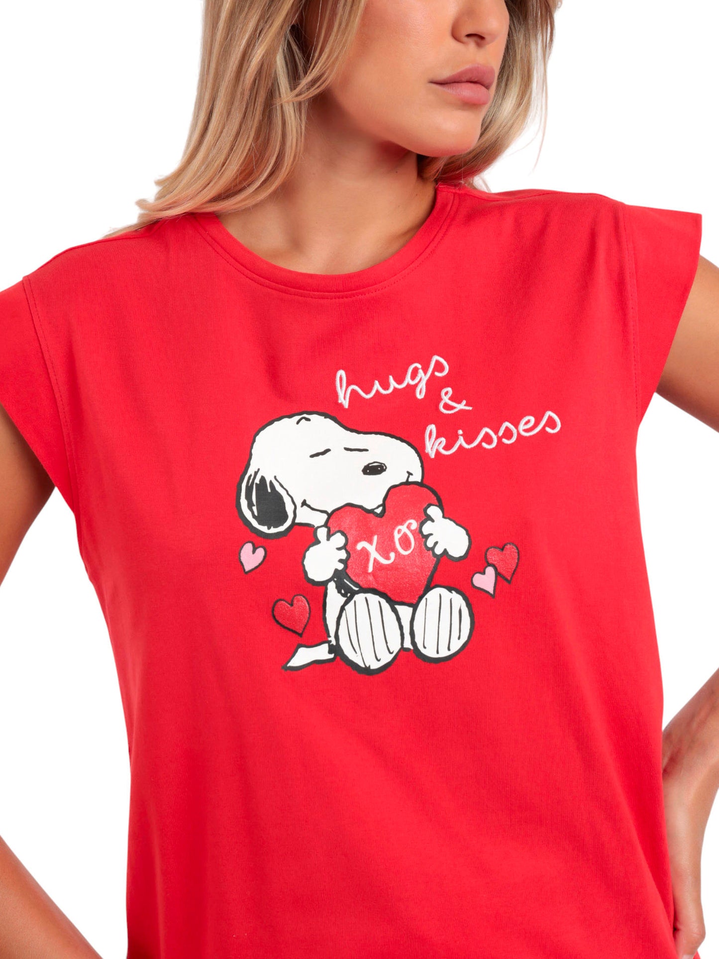 Pyjama short t-shirt Peanuts In My Heart Admas