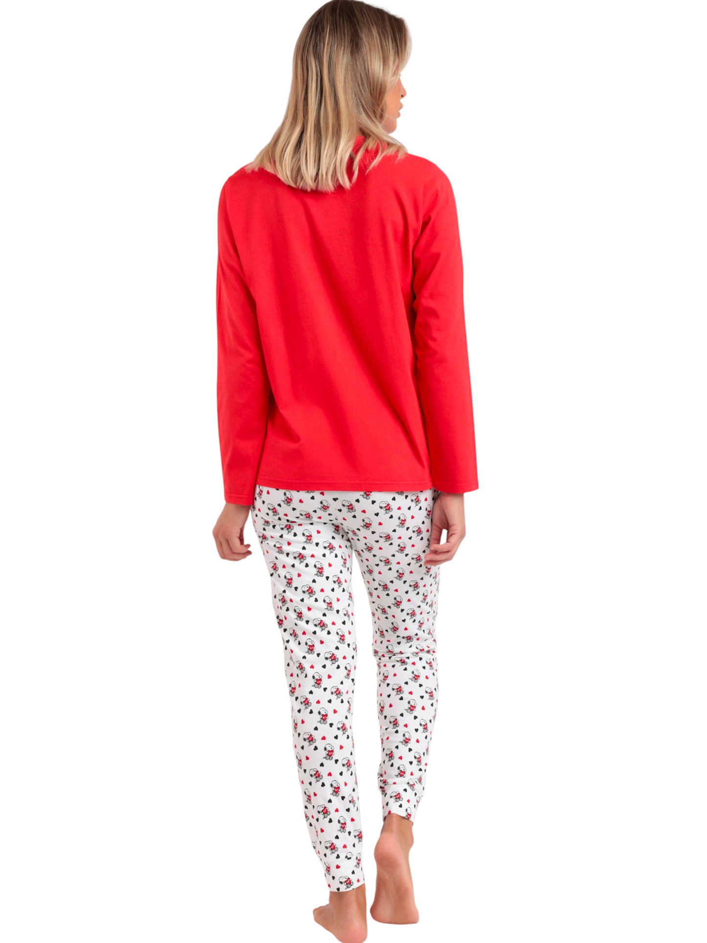 Pyjama pantalon top manches longues Peanuts In My Heart Admas