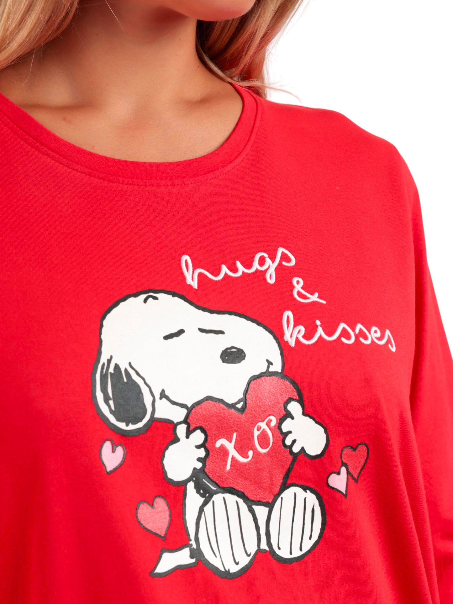 Pyjama pantalon top manches longues Peanuts In My Heart Admas