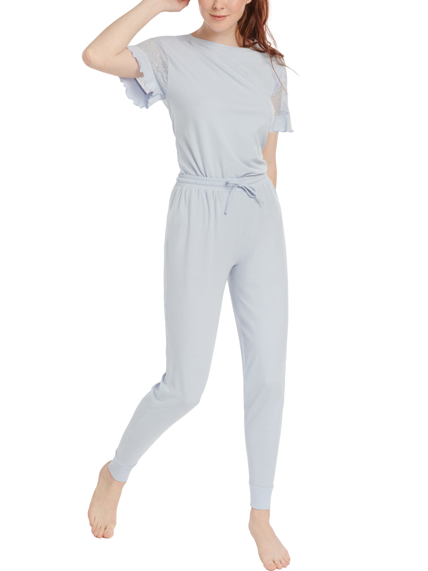 Pyjama tenue d'intérieur pantalon top manches courtes Smooth Lisca Cheek