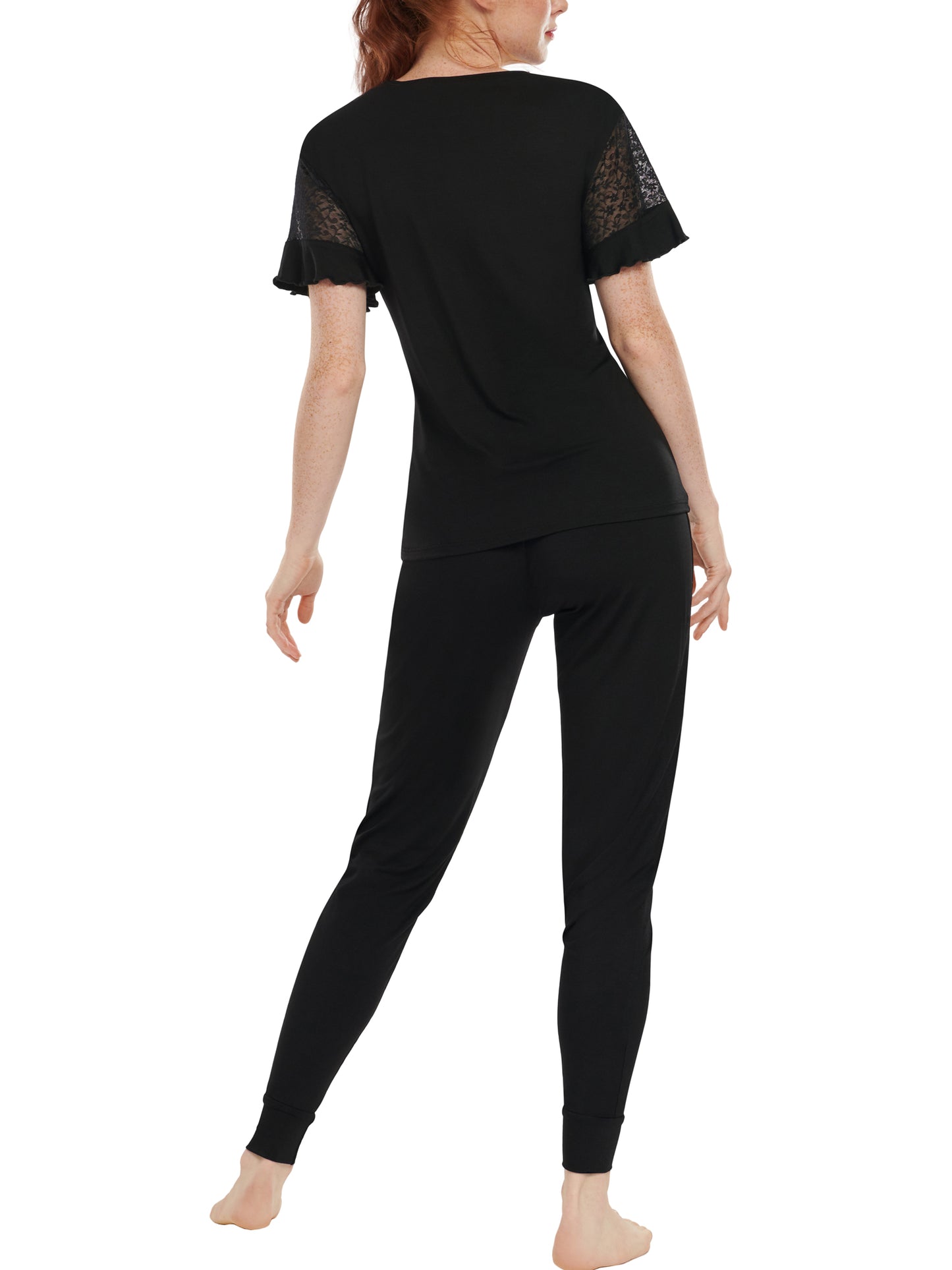 Pyjama tenue d'intérieur pantalon top manches courtes Smooth Lisca Cheek