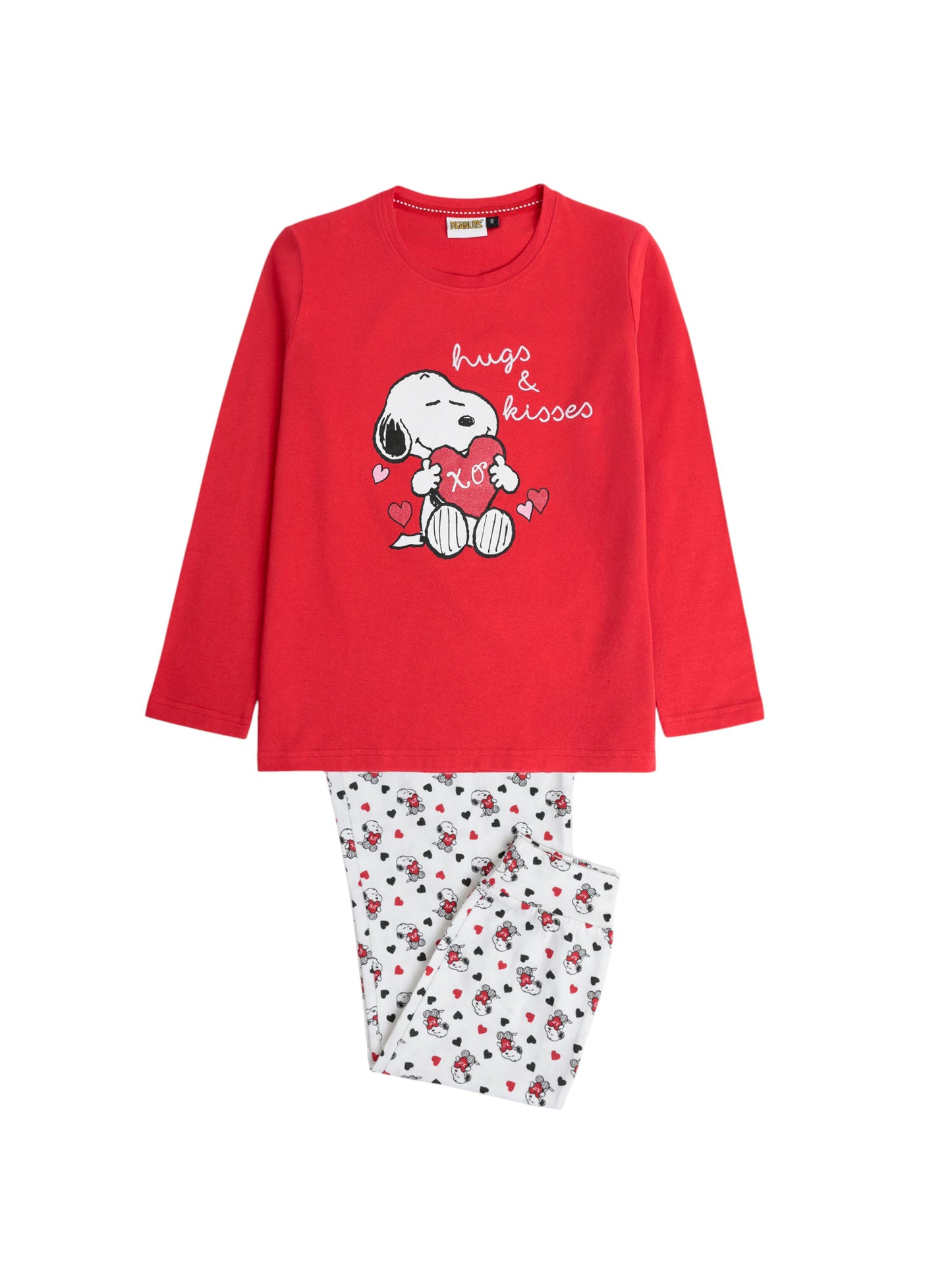 Pyjama pantalon top manches longues Peanuts In My Heart Admas