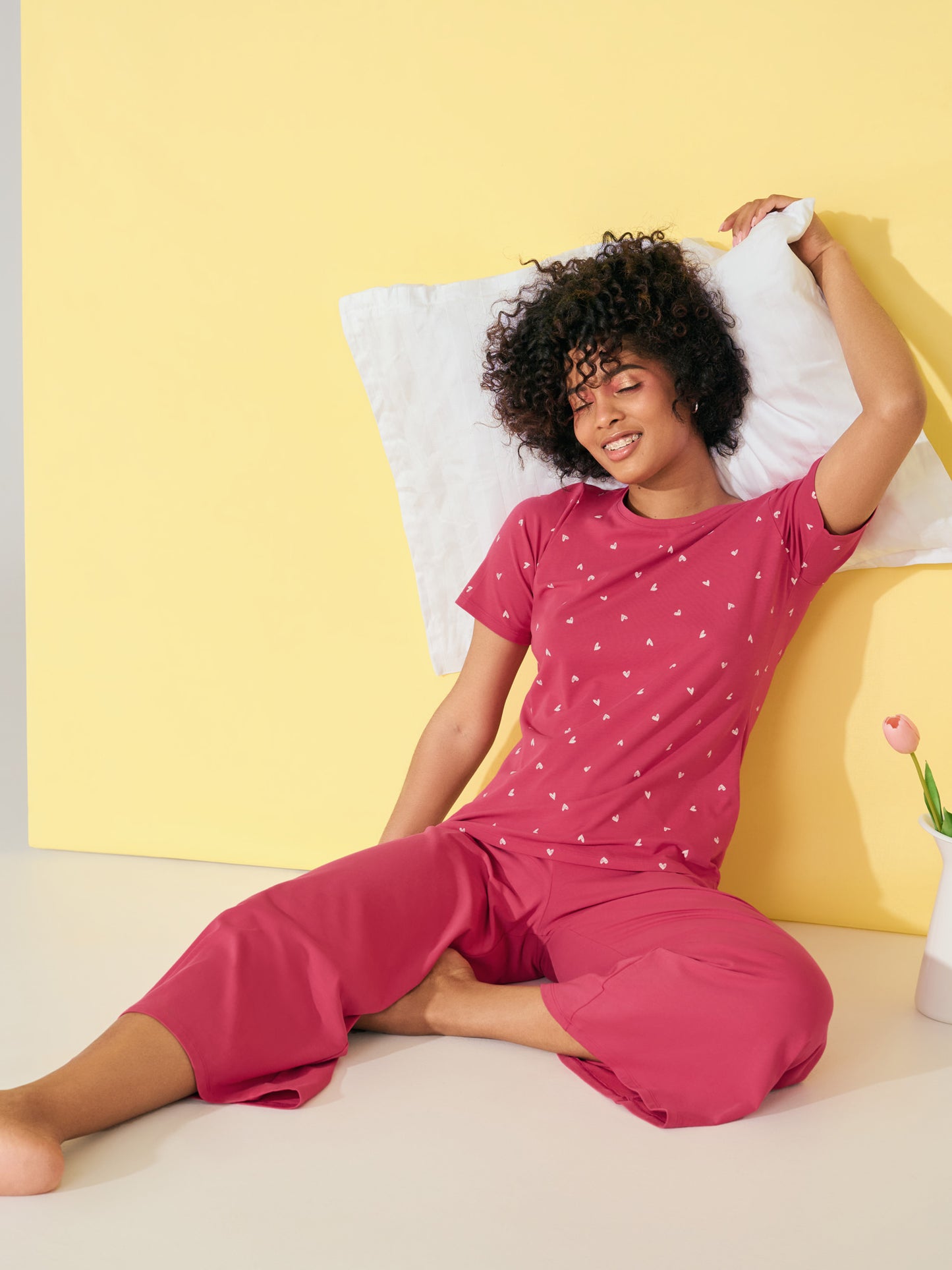 Pyjama pantacourt t-shirt True Love Lisca Cheek