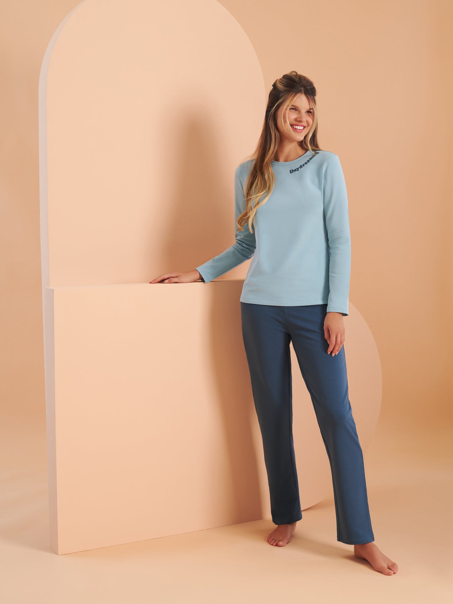 Pyjama pantalon large top manches longues Delightful Lisca Cheek