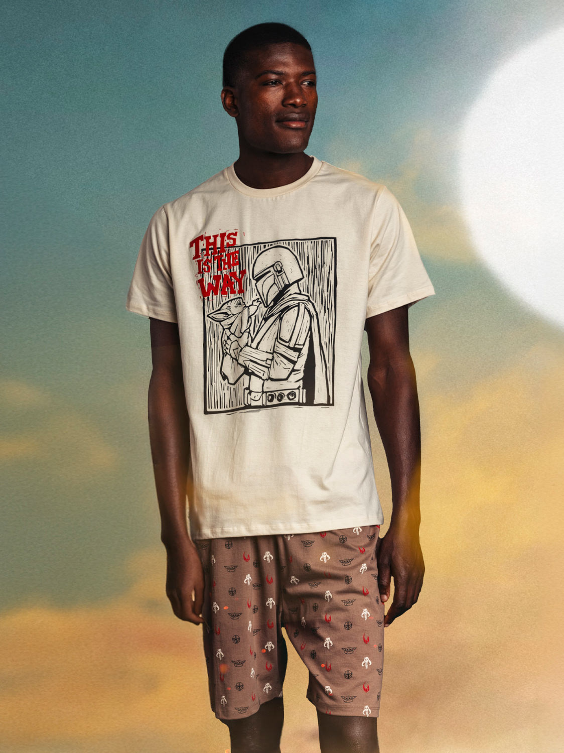 Pyjama short t-shirt Mandalorian Star Wars Admas