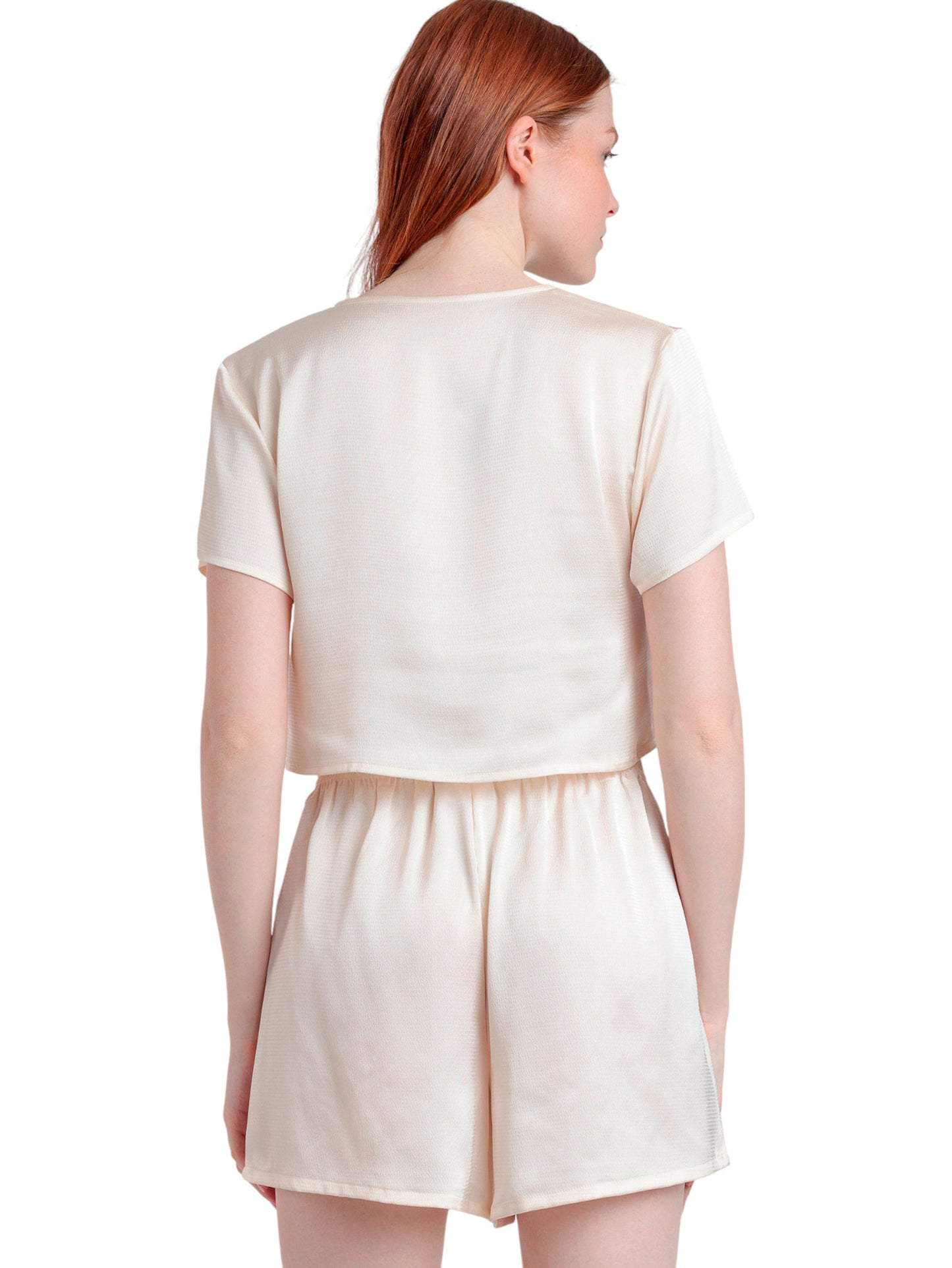Pyjama satin short camisole à nouer Sweet Luxe Admas